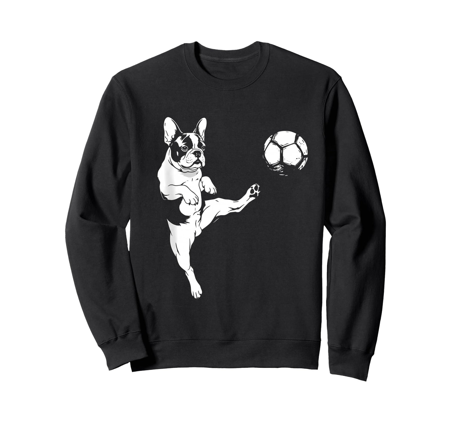 French Bulldog Soccer Player Funny Sweatshirt - Trendy Graphic for Adults - T-Shirt, Sweatshirt, Hoodie