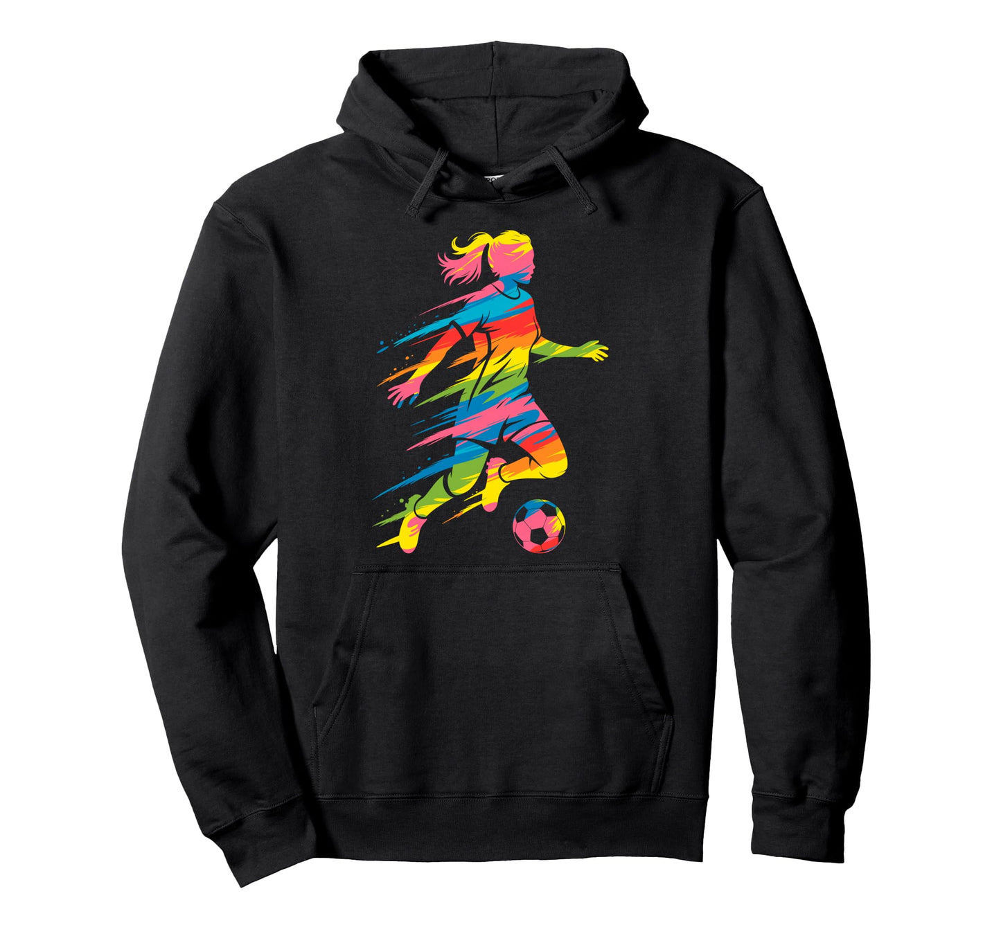 Colorful Funny Soccer Fan Dad Mom Game Hoodie - Novelty Apparel for Adults - T-Shirt, Sweatshirt, Hoodie