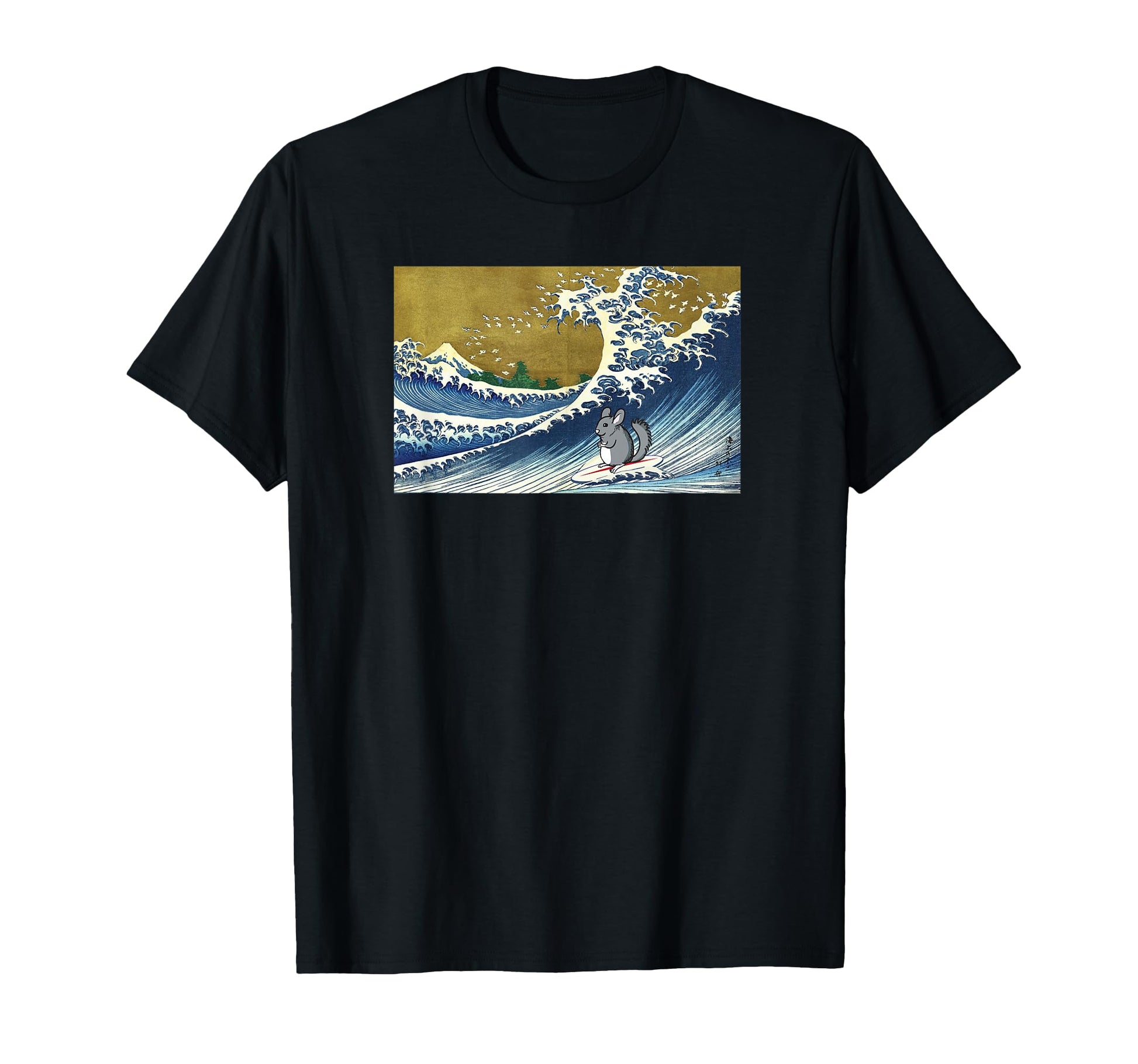 Mens Surfing Wave Pet Chinchilla Mom T-Shirt - Aesthetic Graphic Unisex - T-Shirt, Sweatshirt, Hoodie