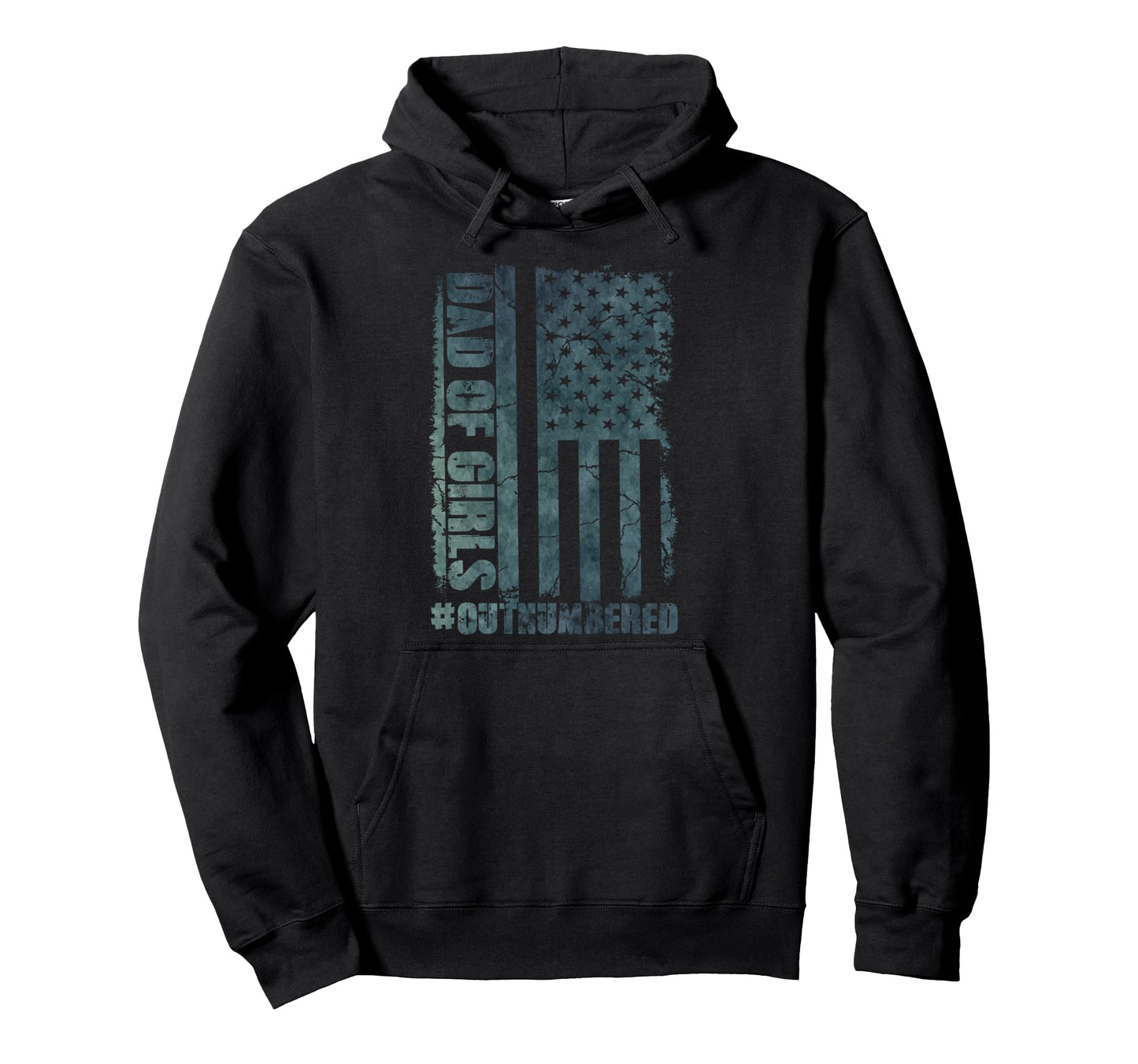 Dad Outnumbered Funny Daddy Fathers Hoodie - Aesthetic Graphic Unisex - T-Shirt, Sweatshirt, Hoodie