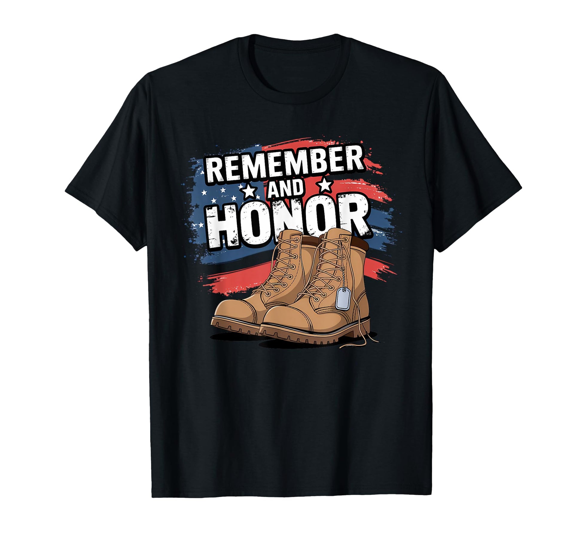 Remember And Honor Proud Veteran Dad T-Shirt - Novelty Apparel for Adults - T-Shirt, Sweatshirt, Hoodie