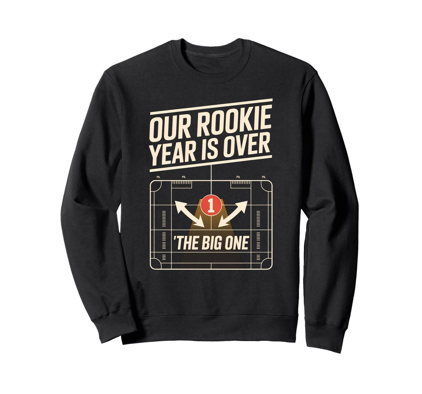 Rookie 1St Year Funny First Sweatshirt - Minimalist Print for Adults - T-Shirt, Sweatshirt, Hoodie