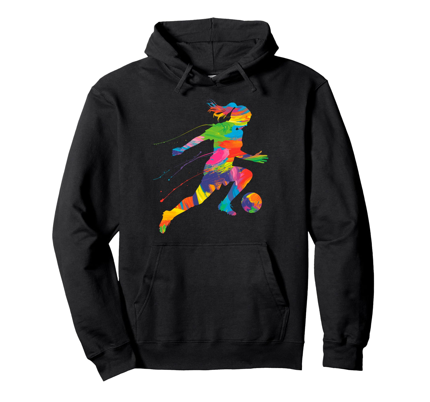 Colorful Funny Soccer Player Fan Dad Mom Hoodie - Minimalist Print Unisex - T-Shirt, Sweatshirt, Hoodie