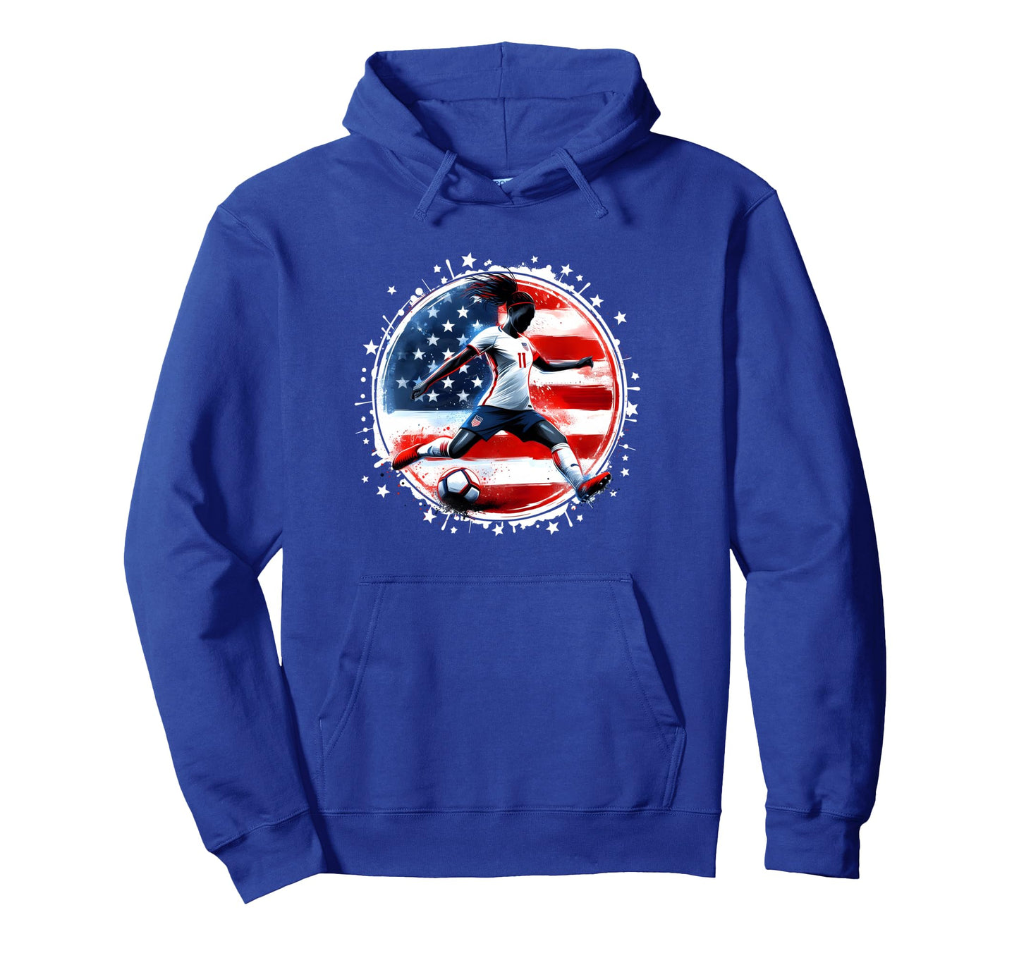 Womens Soccer American Flag Soccer Soccer Hoodie - Graphic Print Unisex - T-Shirt, Sweatshirt, Hoodie