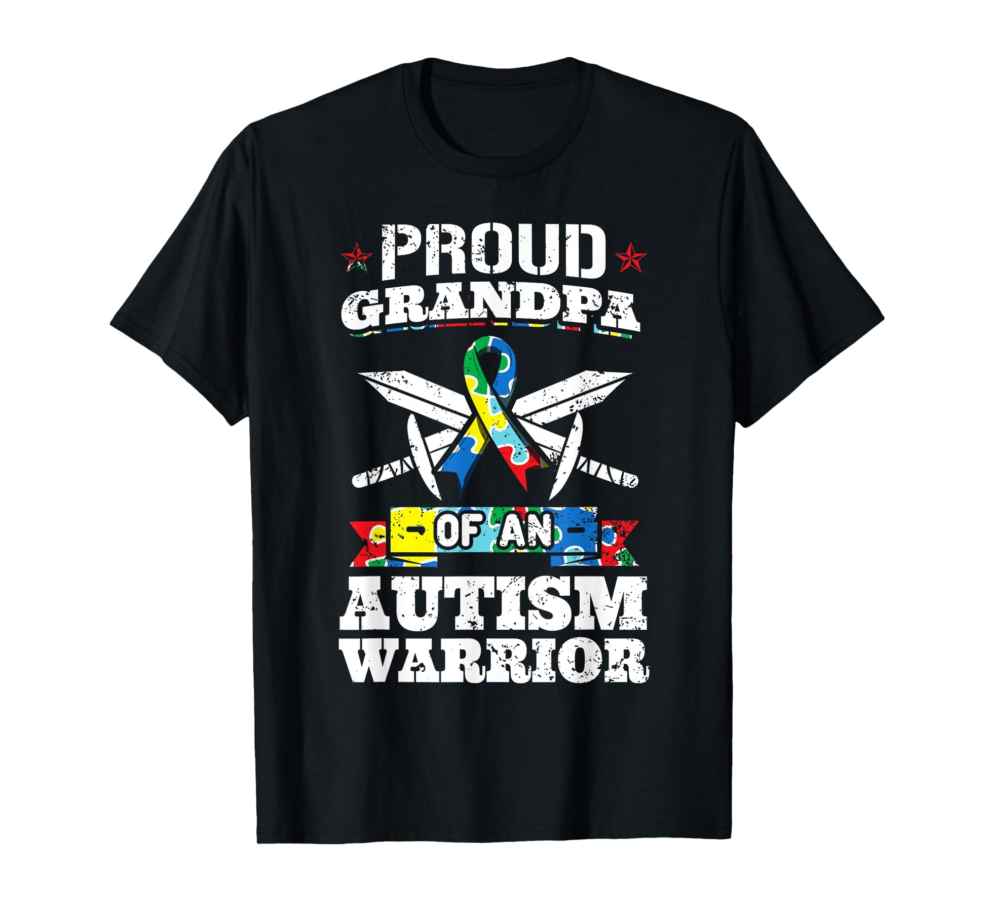 Proud Grandpa Autism Warrior Autistic T-Shirt - Streetwear Style Men Women - T-Shirt, Sweatshirt, Hoodie