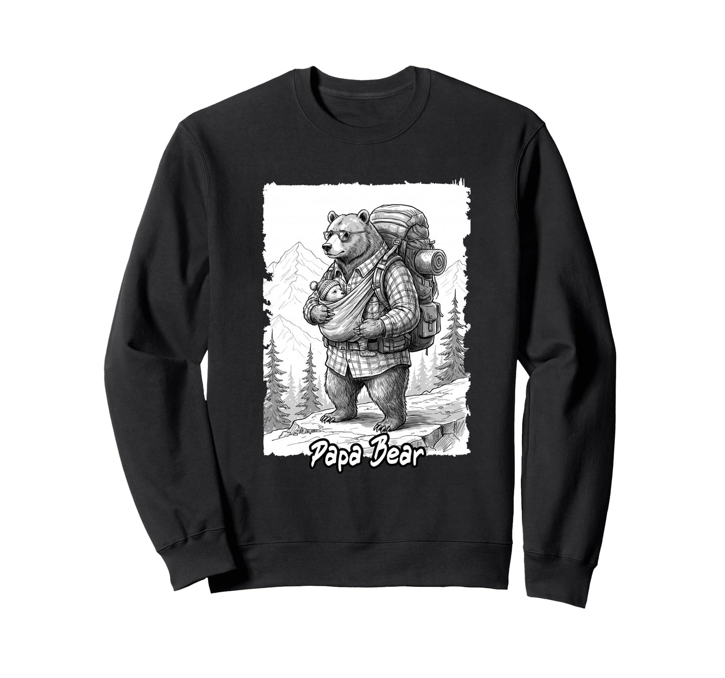 Papa Bear Camping Cubs Sweatshirt - Casual Everyday Wear Unisex - T-Shirt, Sweatshirt, Hoodie