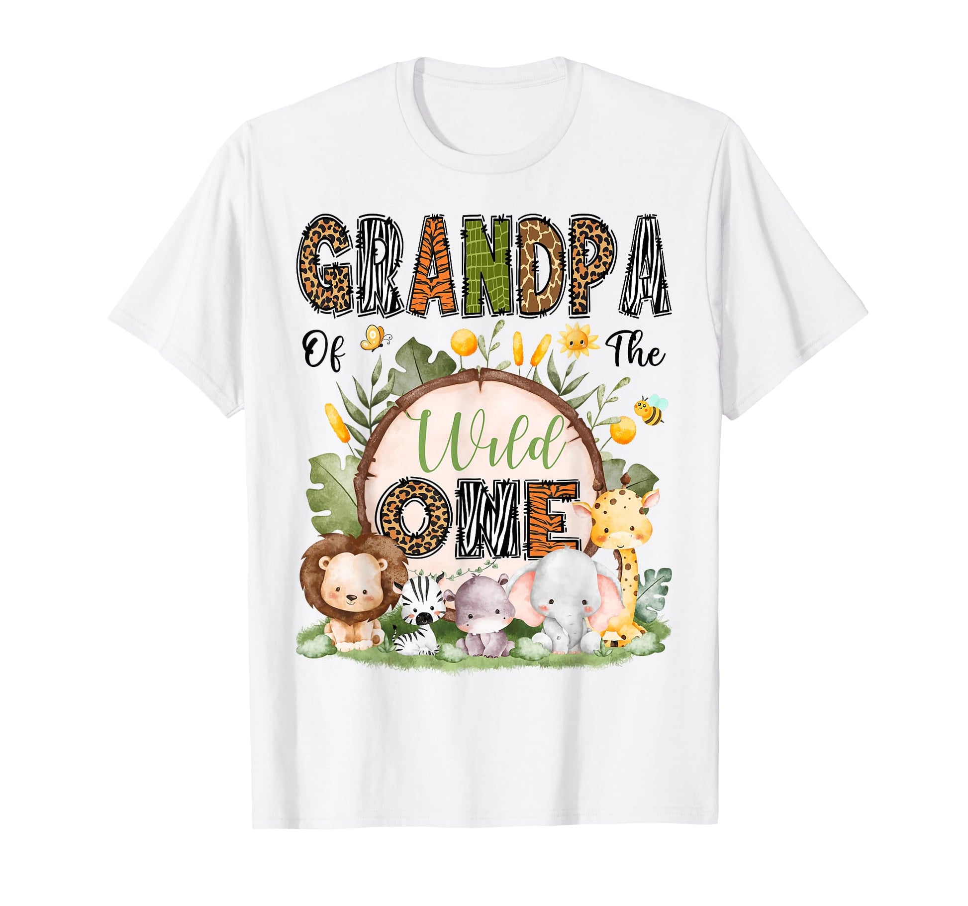 Grandpa Wild One 1St Birthday Safari T-Shirt - Aesthetic Graphic Unisex - T-Shirt, Sweatshirt, Hoodie