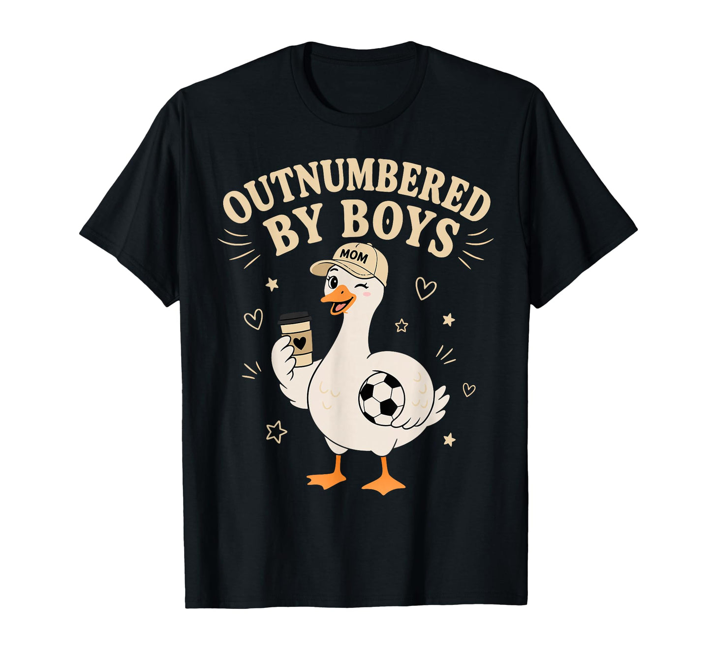 Funny Mom Goose Outnumbered Soccer T-Shirt - Unique Graphic Unisex - T-Shirt, Sweatshirt, Hoodie