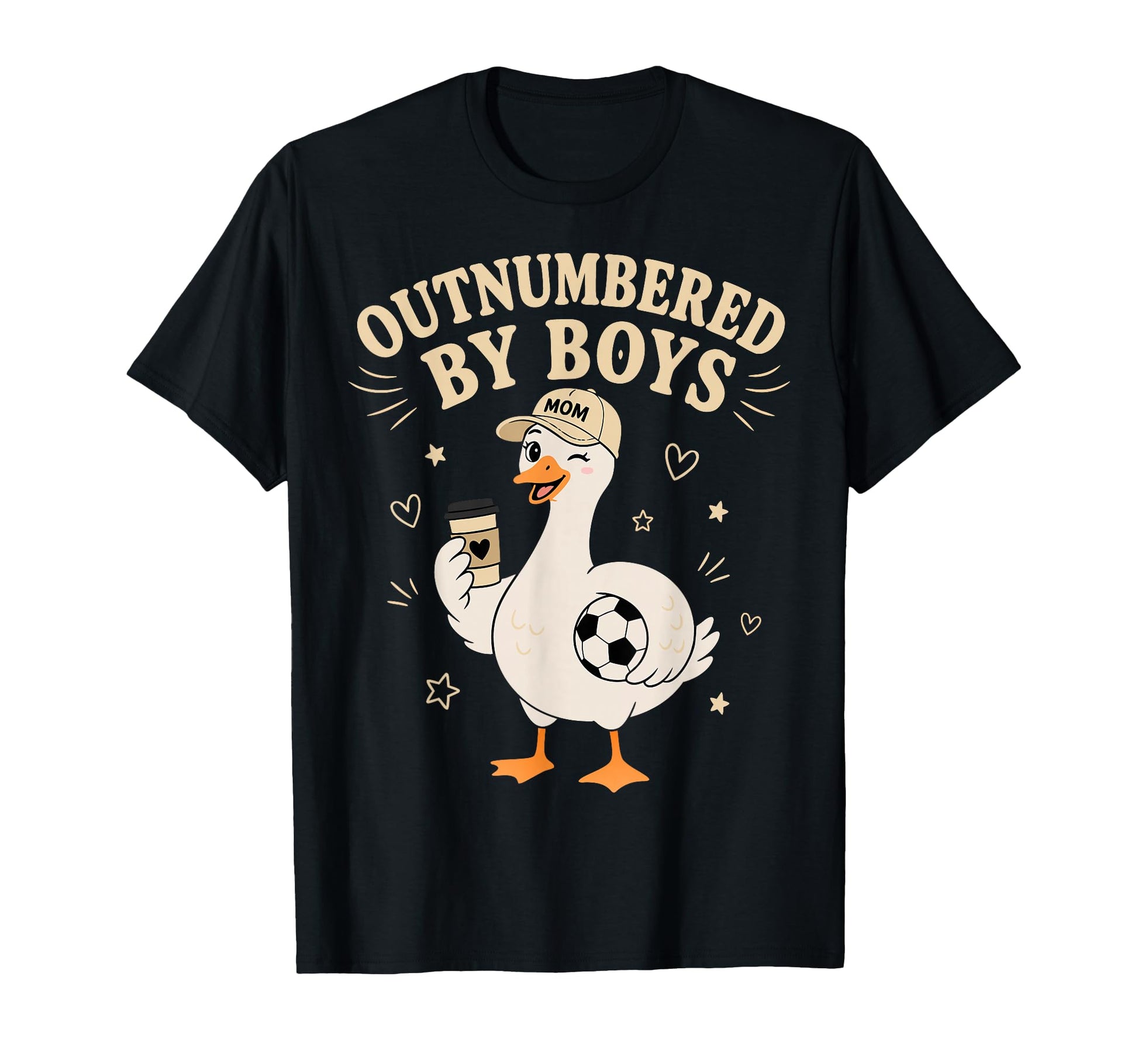 Funny Mom Goose Outnumbered Soccer T-Shirt - Unique Graphic Unisex - T-Shirt, Sweatshirt, Hoodie