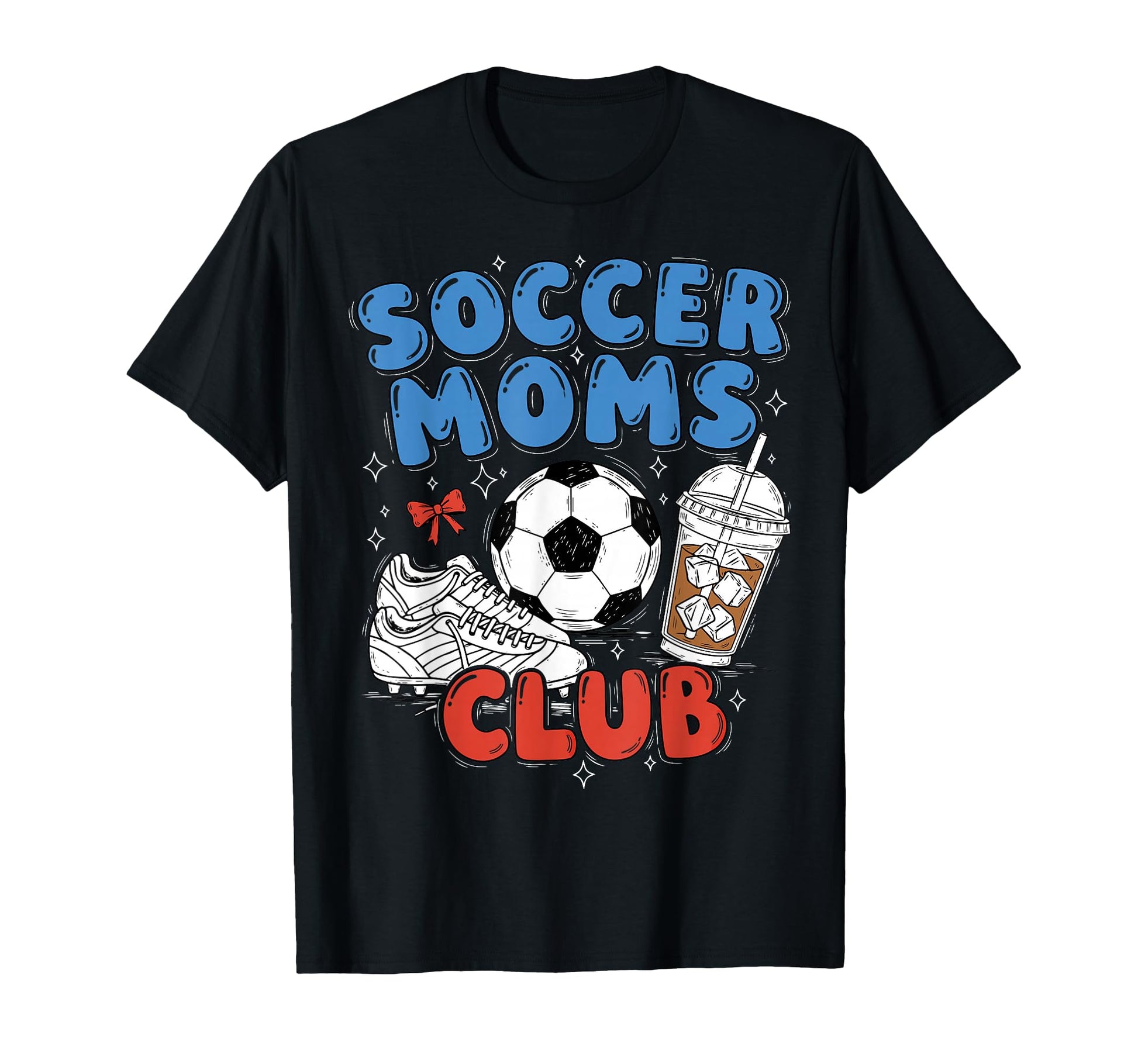 Sport Mom Coquette Bow Iced Coffee T-Shirt - Fun Novelty Design Men Women - T-Shirt, Sweatshirt, Hoodie