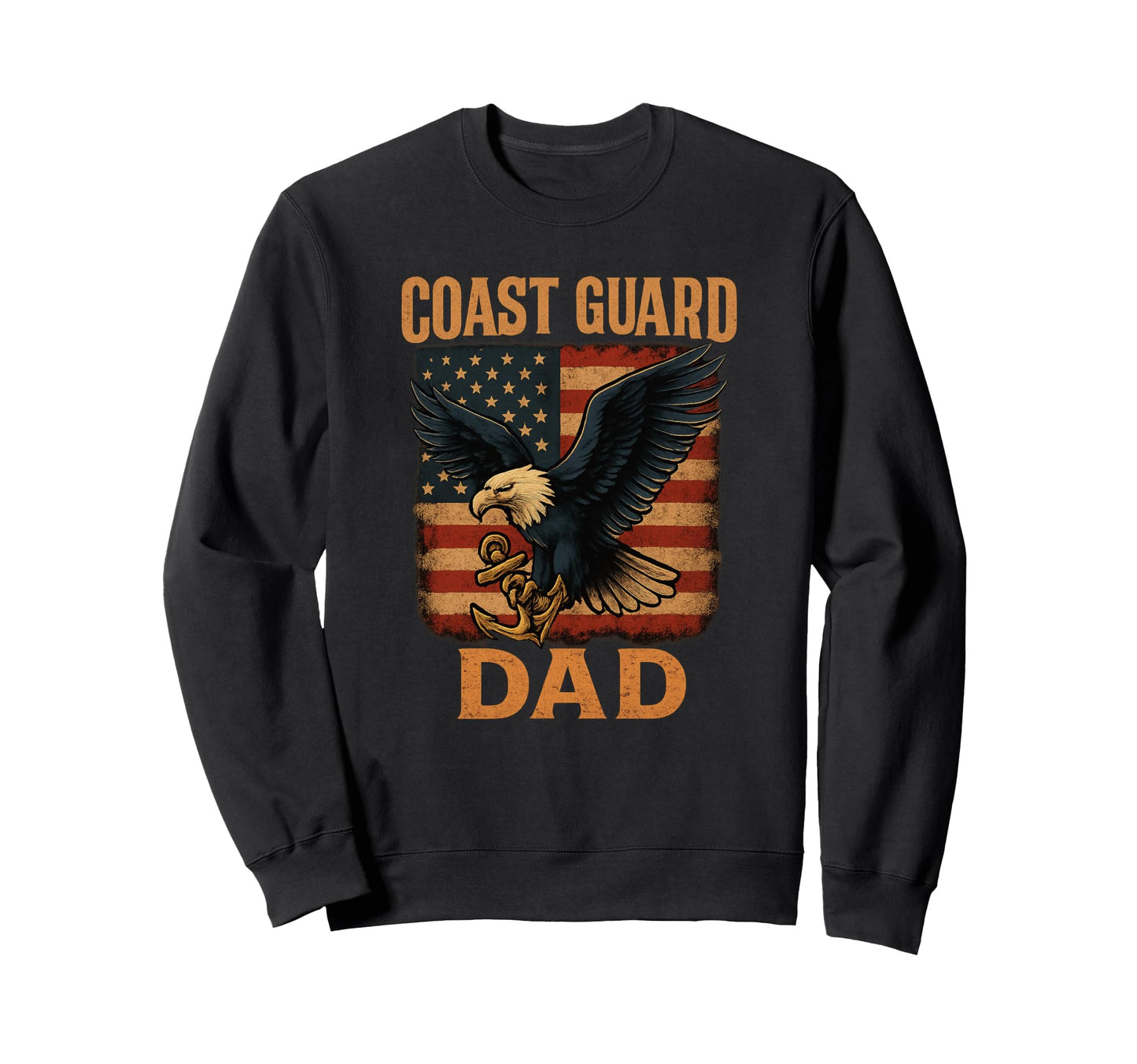 Coast Guard Dad Patriotic Sweatshirt - Casual Everyday Wear for Adults - T-Shirt, Sweatshirt, Hoodie