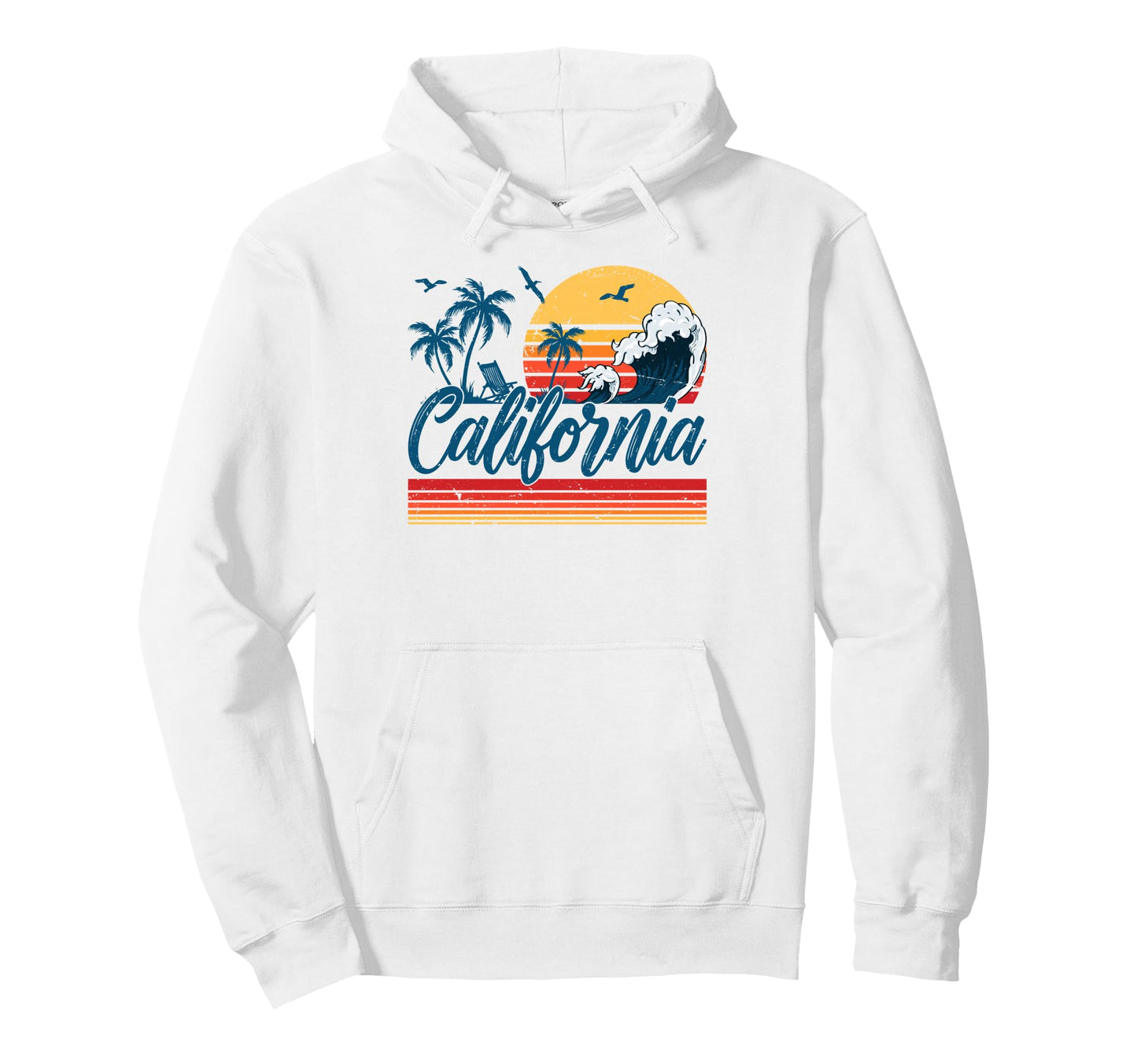 California Tropical Beach Sunset Family Hoodie - Trendy Graphic Unisex - T-Shirt, Sweatshirt, Hoodie