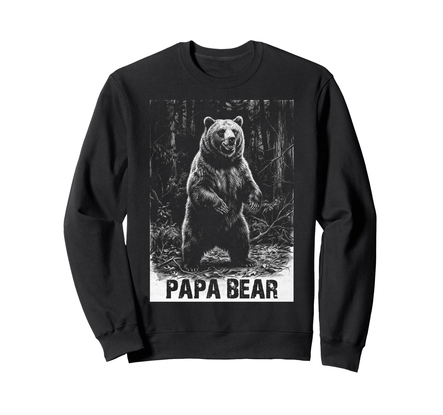 Papa Bear Family Matching Dad Sweatshirt - Unique Graphic Unisex - T-Shirt, Sweatshirt, Hoodie