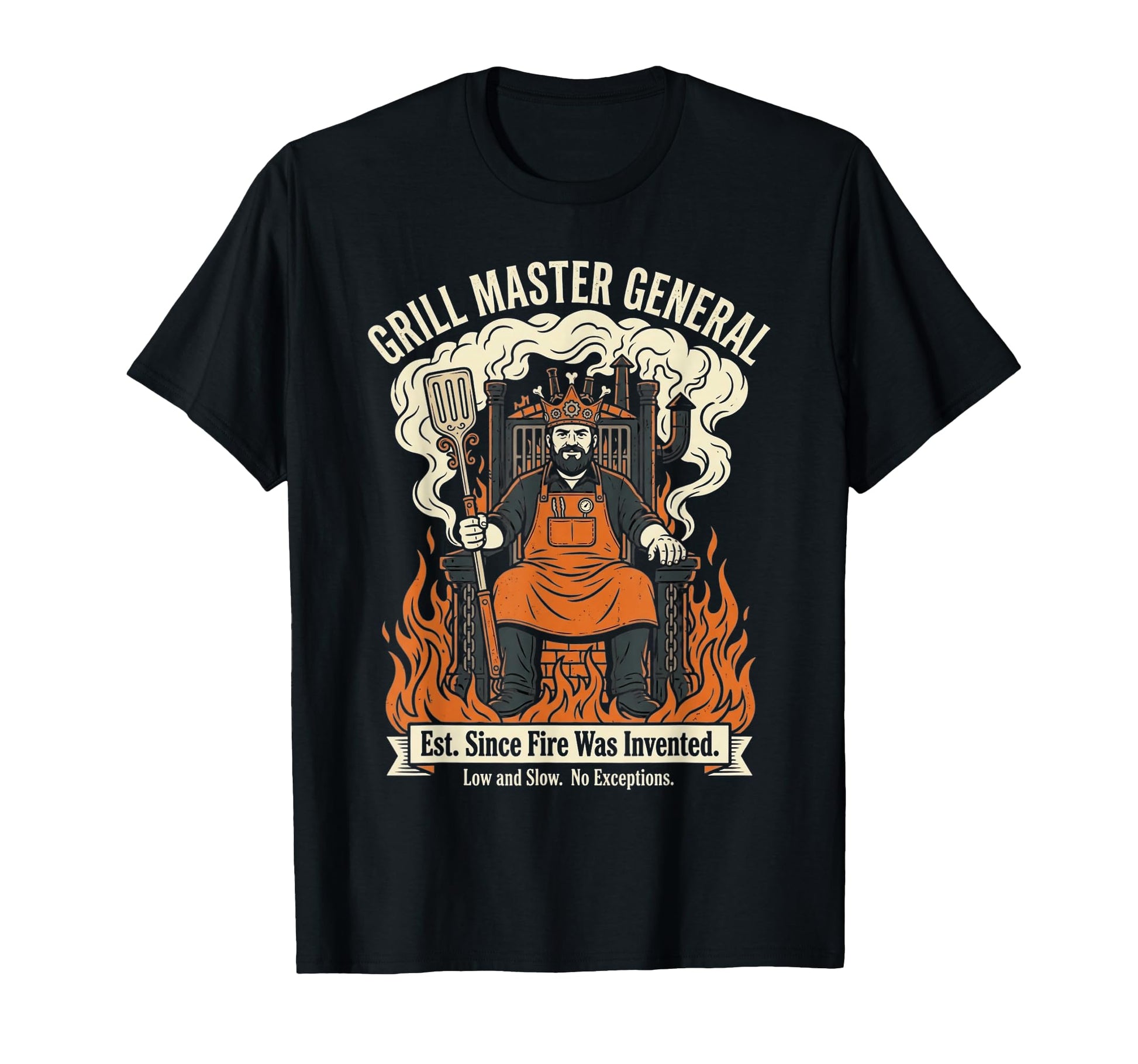 Grill Master General Bbq King Funny T-Shirt - Graphic Print for Adults - T-Shirt, Sweatshirt, Hoodie