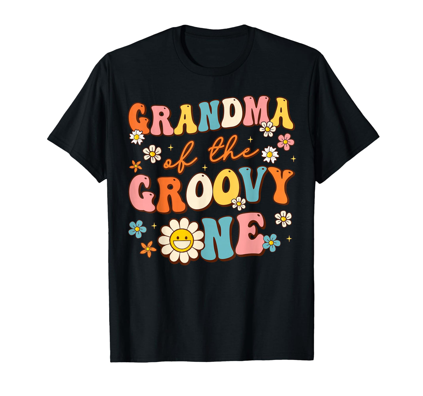 Grandma Groovy One 1St Birthday T-Shirt - Casual Everyday Wear for Adults - T-Shirt, Sweatshirt, Hoodie