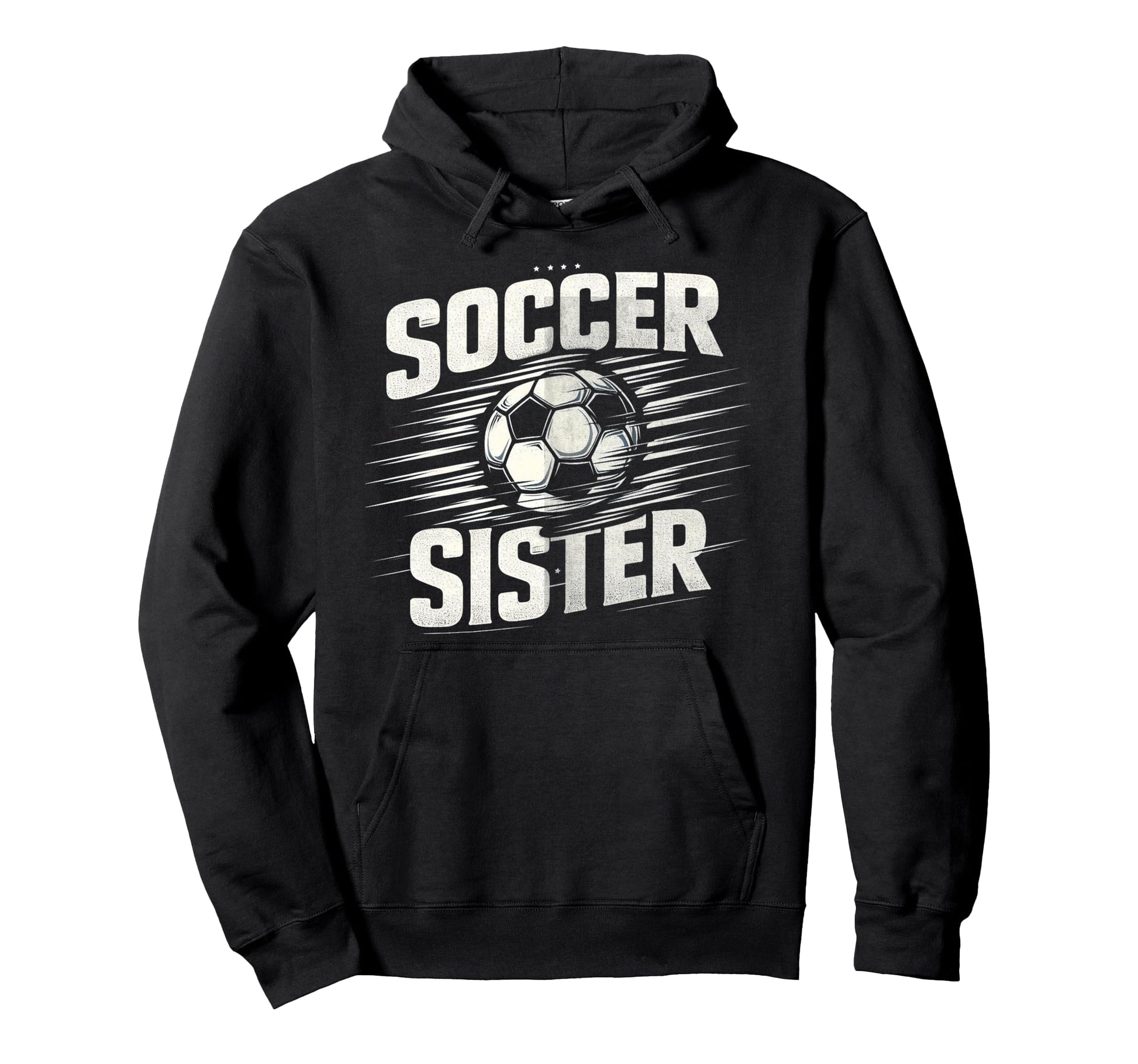 Soccer Sister Football Lover Gifts Hoodie - Minimalist Print for Adults - T-Shirt, Sweatshirt, Hoodie