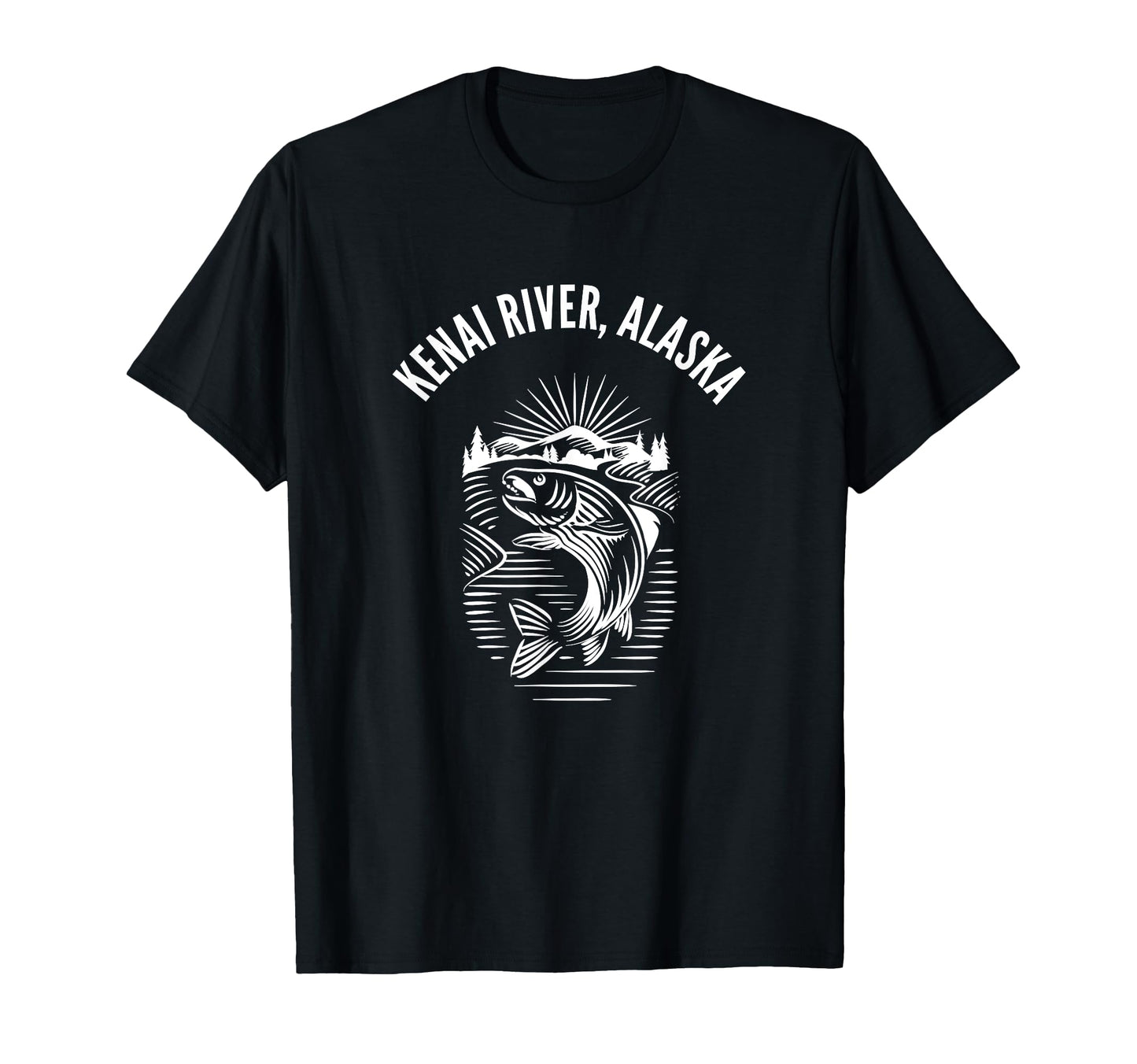Kenai River Alaska Fishing Fly Fishing T-Shirt - Novelty Apparel Unisex - T-Shirt, Sweatshirt, Hoodie