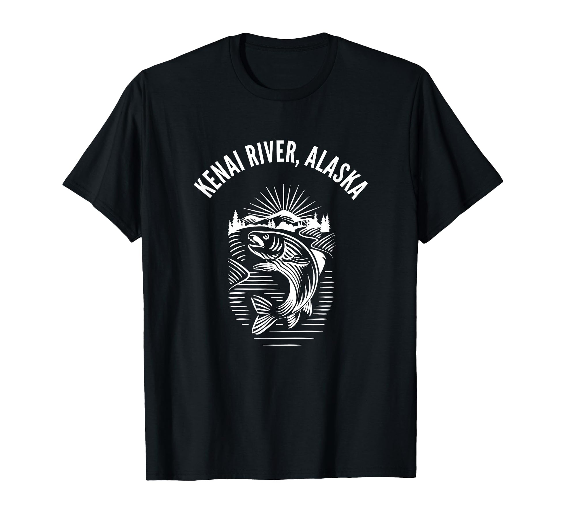 Kenai River Alaska Fishing Fly Fishing T-Shirt - Novelty Apparel Unisex - T-Shirt, Sweatshirt, Hoodie