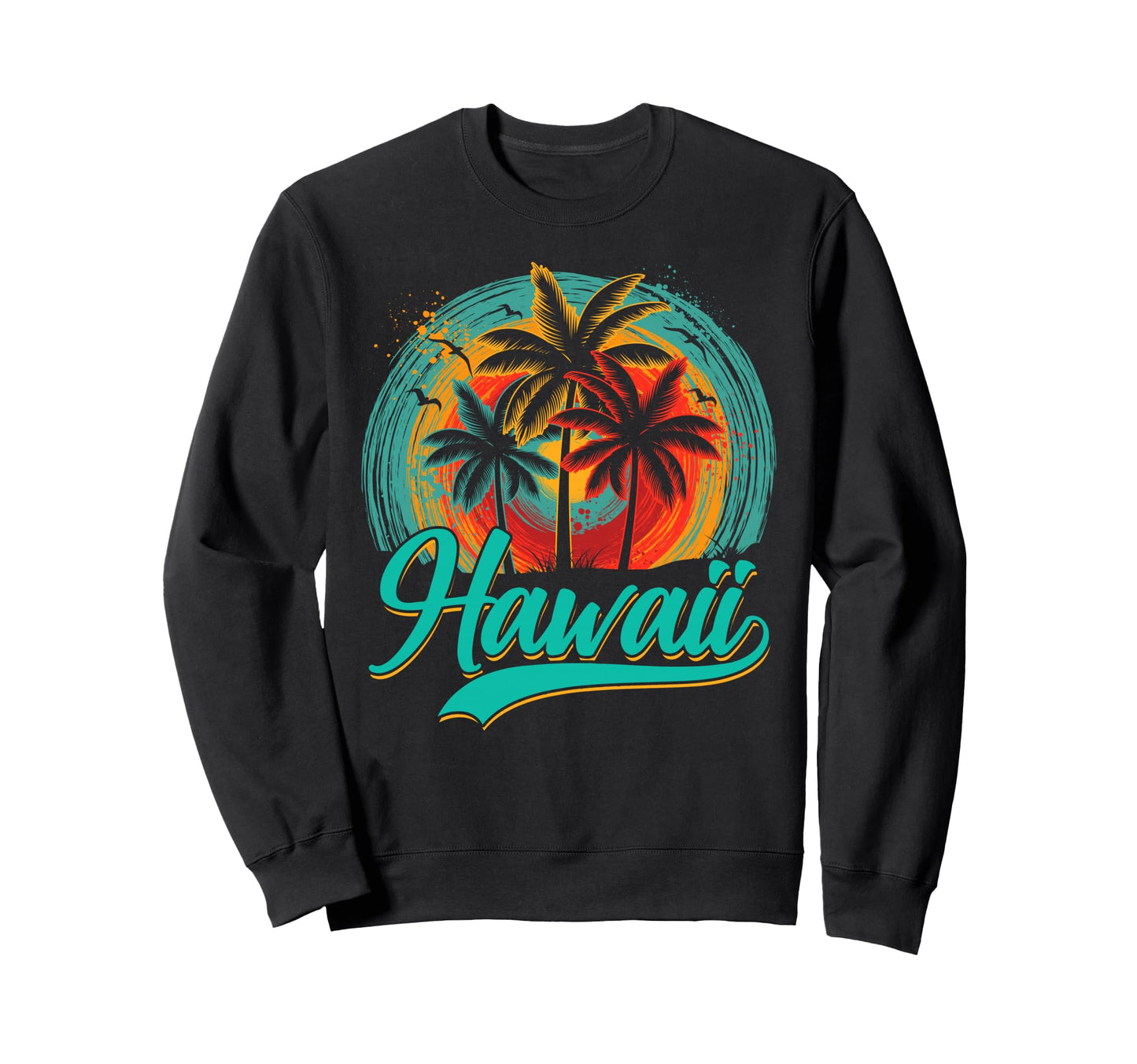 Hawaii Tropical Beach Sunset Family Sweatshirt - Trendy Graphic Unisex - T-Shirt, Sweatshirt, Hoodie