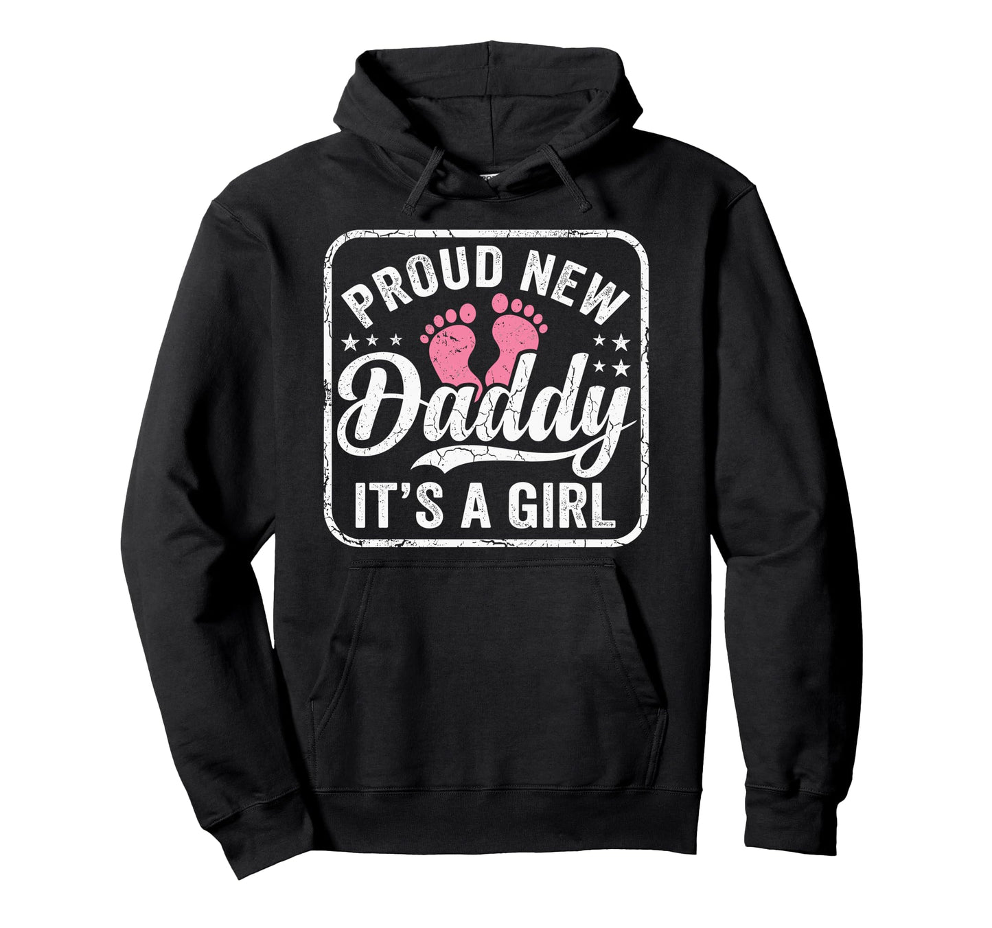 Proud New Daddy Its First Time Father Dad Hoodie - Minimalist Print Unisex - T-Shirt, Sweatshirt, Hoodie