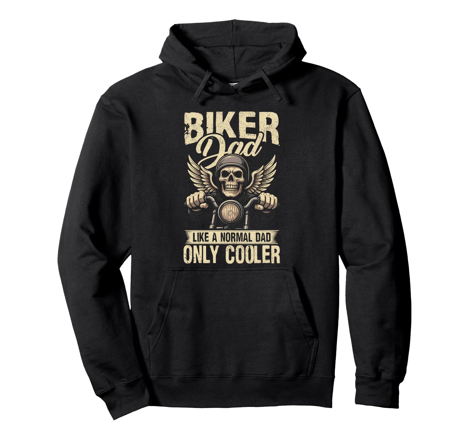 Motorcycle Biker Dad Fathers Day Hoodie - Minimalist Print for Adults - T-Shirt, Sweatshirt, Hoodie