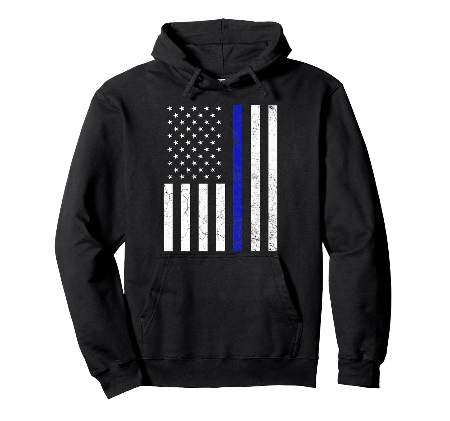 Thin Blue Line Police Flag American Hoodie - Novelty Apparel Unisex - T-Shirt, Sweatshirt, Hoodie