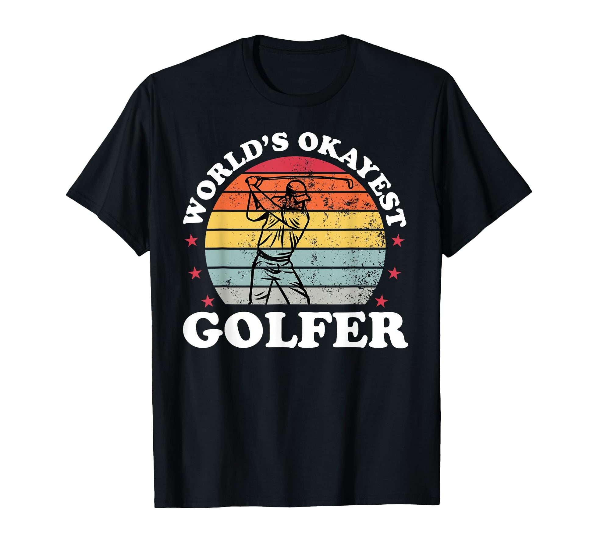 Worlds Okayest Golfer Golf Player T-Shirt - Minimalist Print for Adults - T-Shirt, Sweatshirt, Hoodie