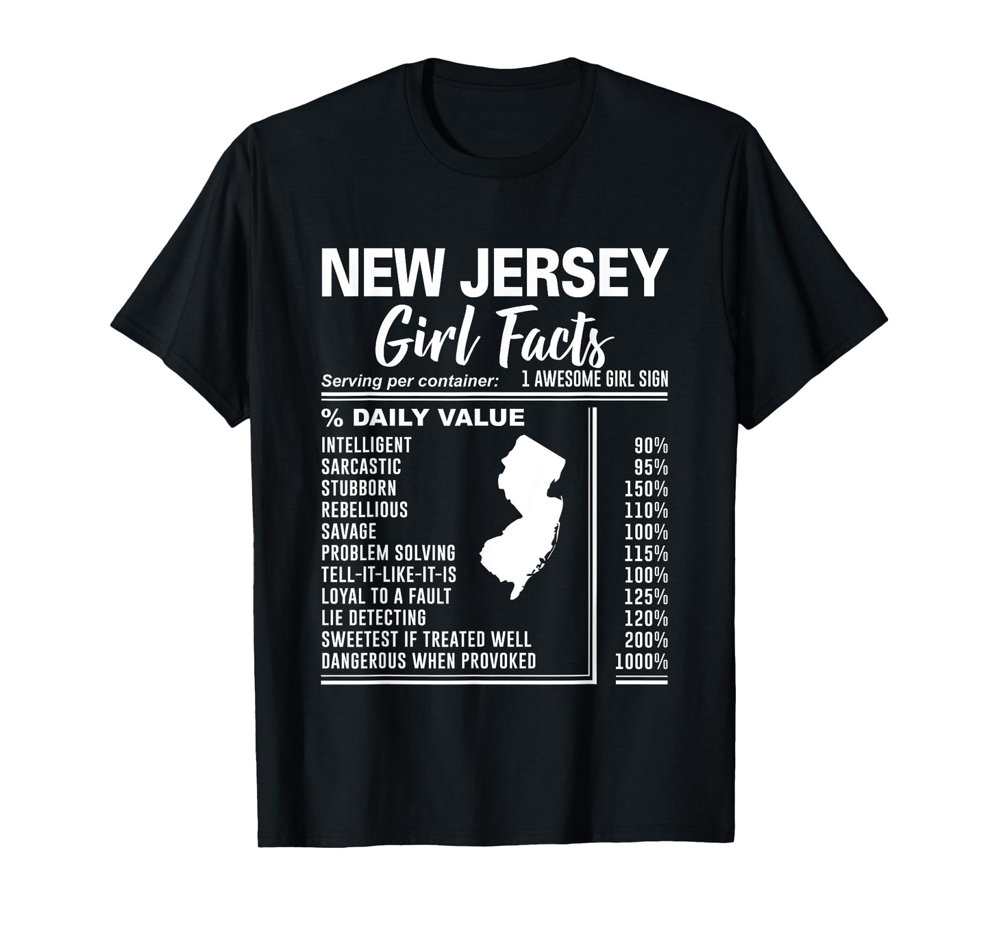 Born New Jersey New Jersey Facts T-Shirt - Minimalist Print Men Women - T-Shirt, Sweatshirt, Hoodie