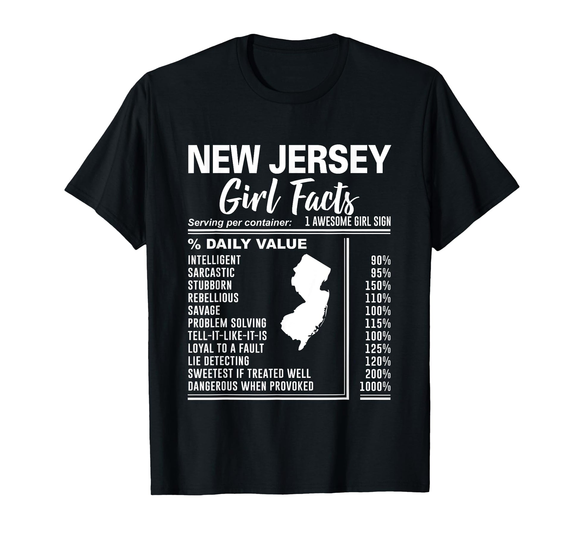 Born New Jersey New Jersey Facts T-Shirt - Minimalist Print Men Women - T-Shirt, Sweatshirt, Hoodie