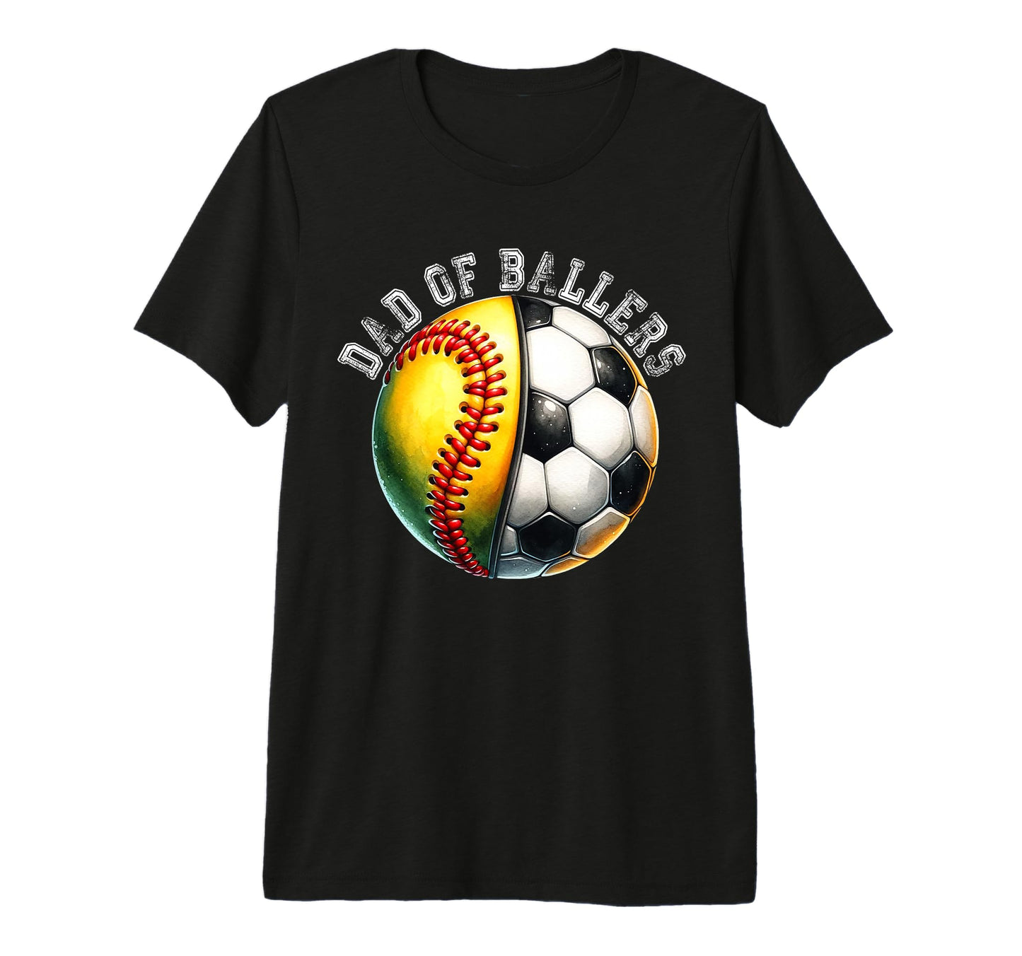 Dad Ballers Softball Soccer Player T-Shirt - Graphic Print for Adults - T-Shirt, Sweatshirt, Hoodie