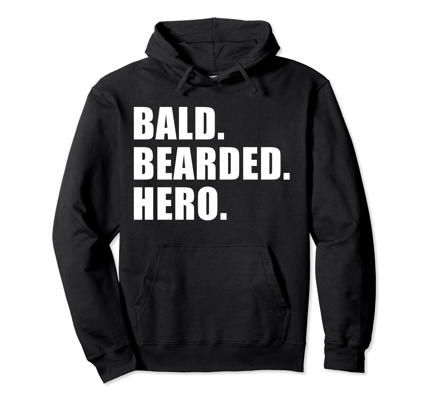 Bald Bearded Hero Funny Bald Guy Beard Hoodie - Aesthetic Graphic Unisex - T-Shirt, Sweatshirt, Hoodie