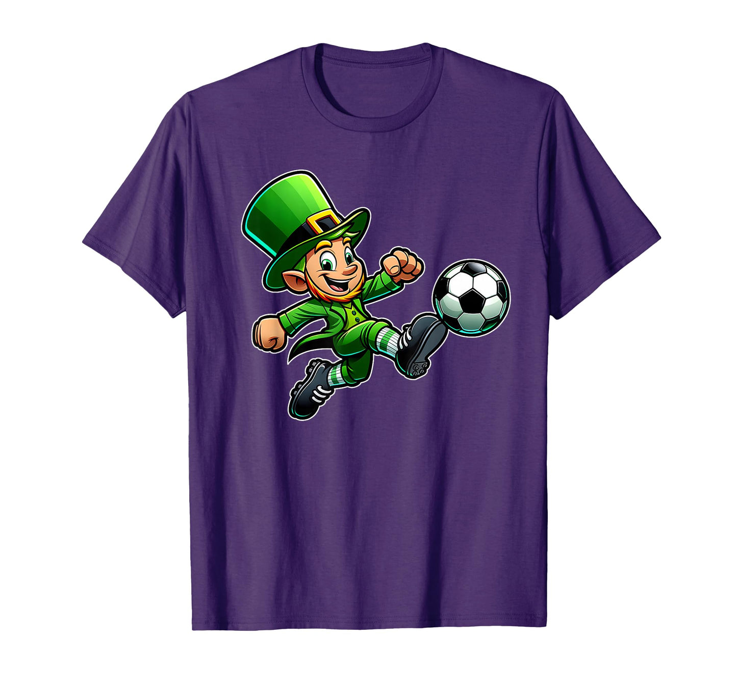 St Patricks Day Irish Leprechaun Soccer T-Shirt - Custom Art Print Unisex - T-Shirt, Sweatshirt, Hoodie
