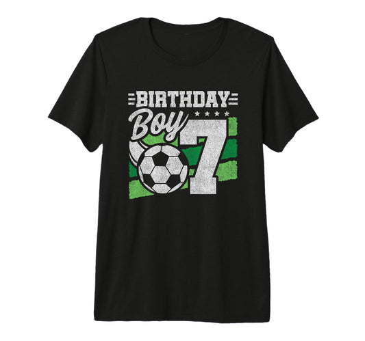 7 Year Old Soccer Birthday 7Th Birthday T-Shirt - Graphic Print Unisex - T-Shirt, Sweatshirt, Hoodie