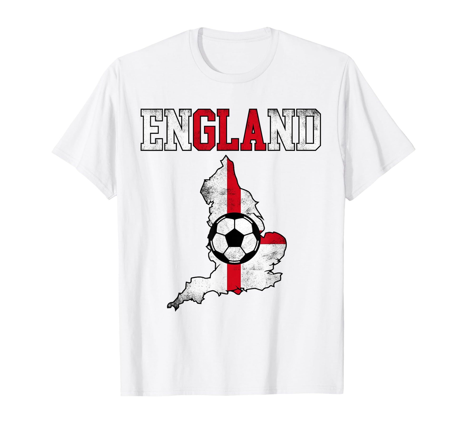 England Flag England Football Soccer T-Shirt - Custom Art Print Men Women - T-Shirt, Sweatshirt, Hoodie