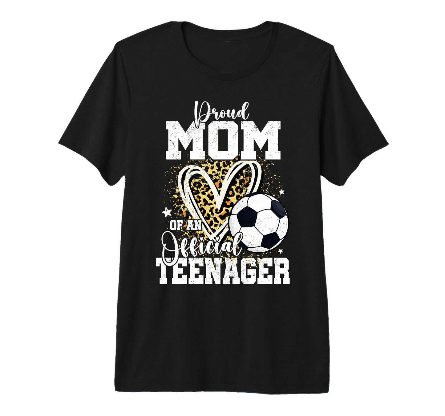 Proud Mom Teenager 13Th Birthday Soccer T-Shirt - Trendy Graphic Men Women - T-Shirt, Sweatshirt, Hoodie