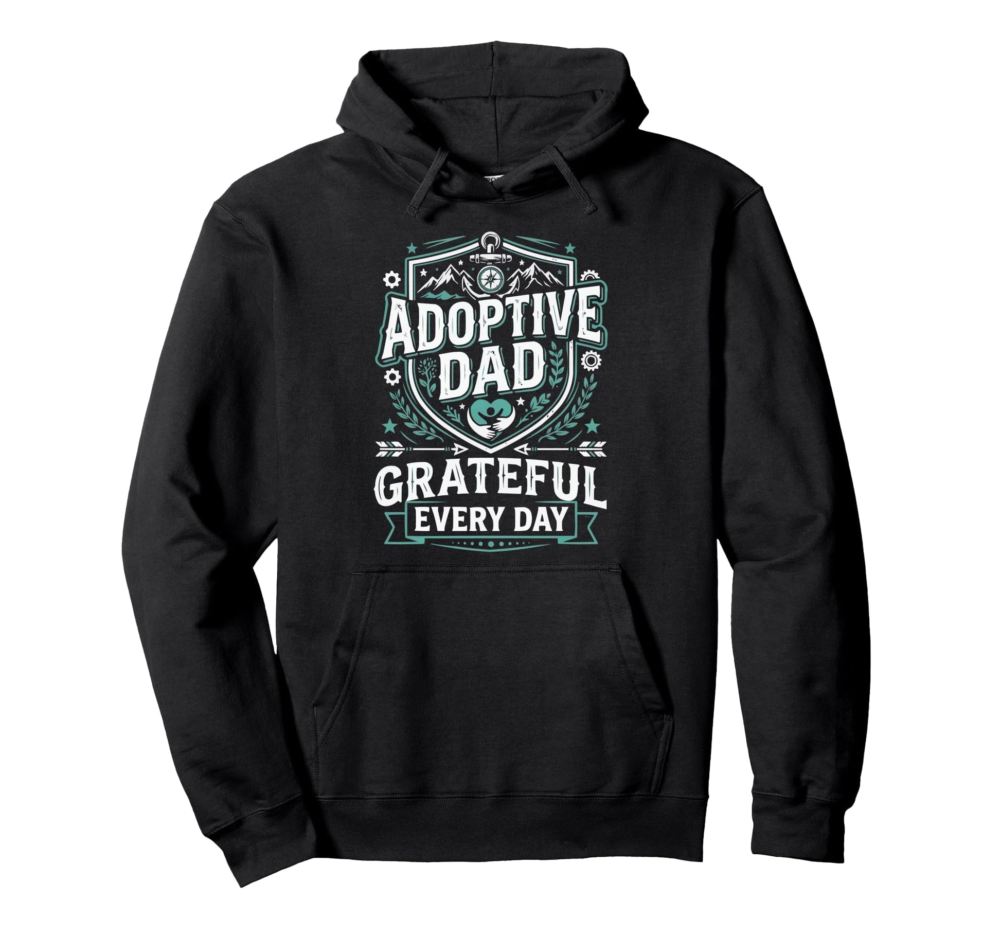 Adoptive Dad Adoption Fathers Day Hoodie - Unique Graphic Men Women - T-Shirt, Sweatshirt, Hoodie