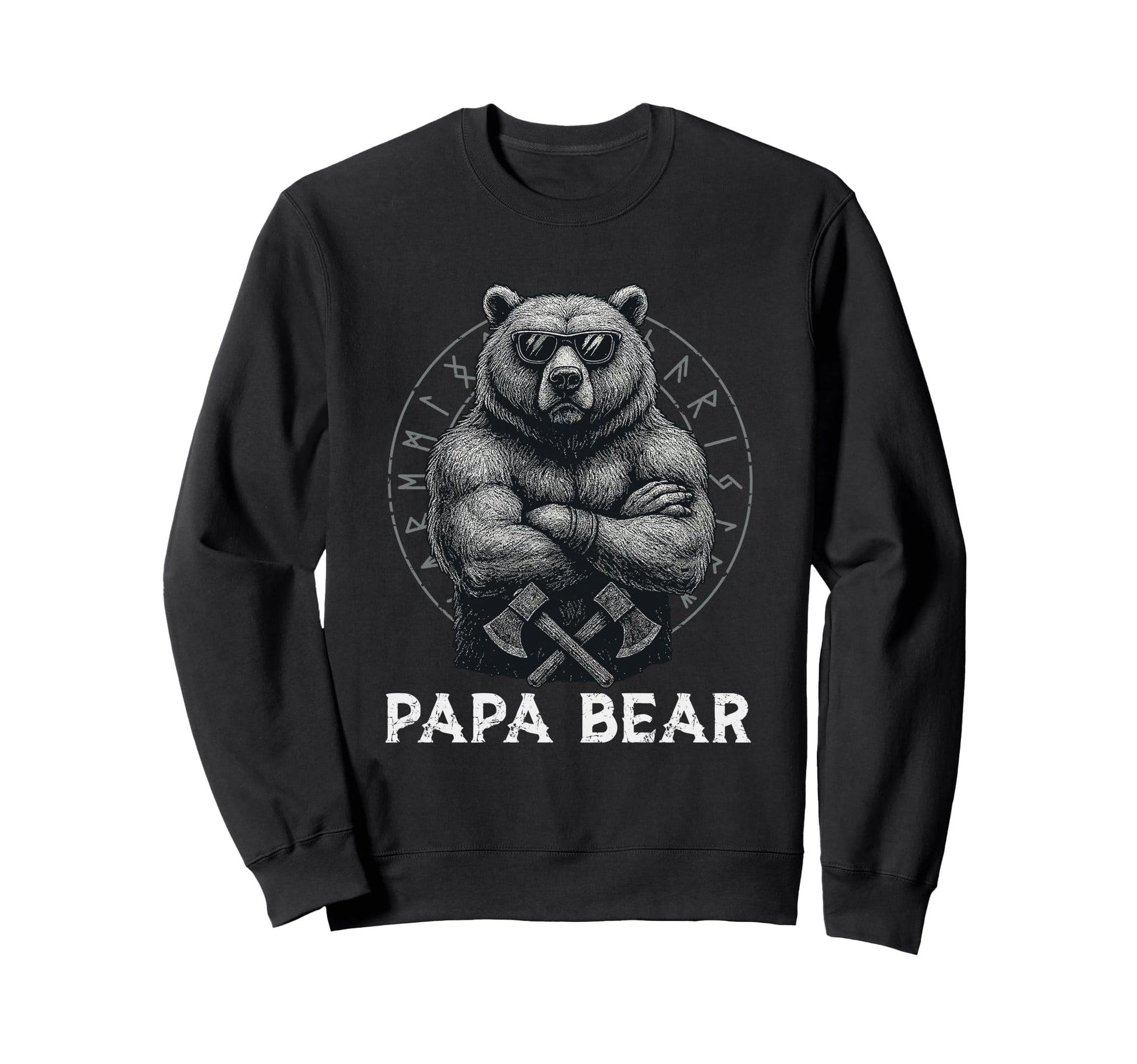Papa Bear Viking Bear Warrior Odin Sweatshirt - Novelty Apparel Unisex - T-Shirt, Sweatshirt, Hoodie