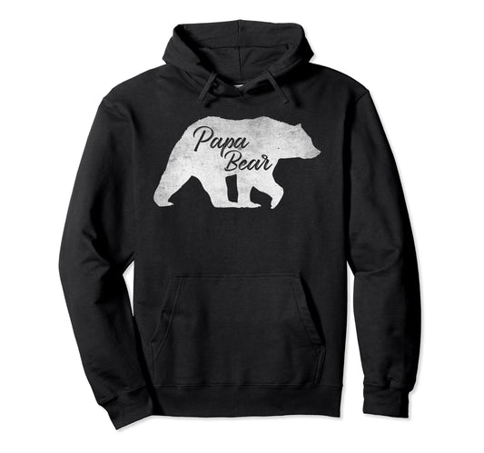 Bear Dad Daddy Family Matching Papa Hoodie - Minimalist Print for Adults - T-Shirt, Sweatshirt, Hoodie