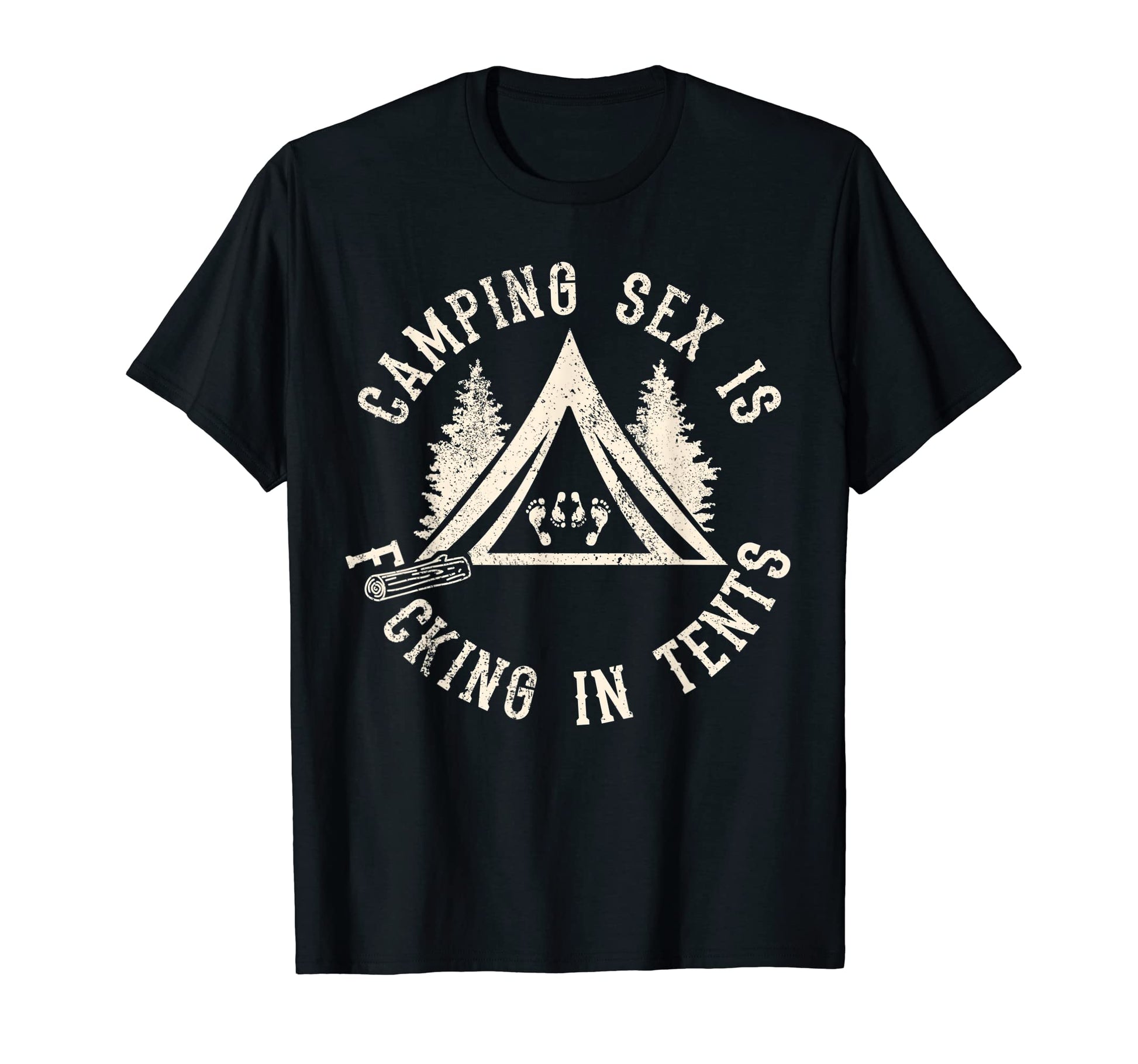 Camping Sex Is Fcking Tents Naughty T-Shirt - Minimalist Print Men Women - T-Shirt, Sweatshirt, Hoodie