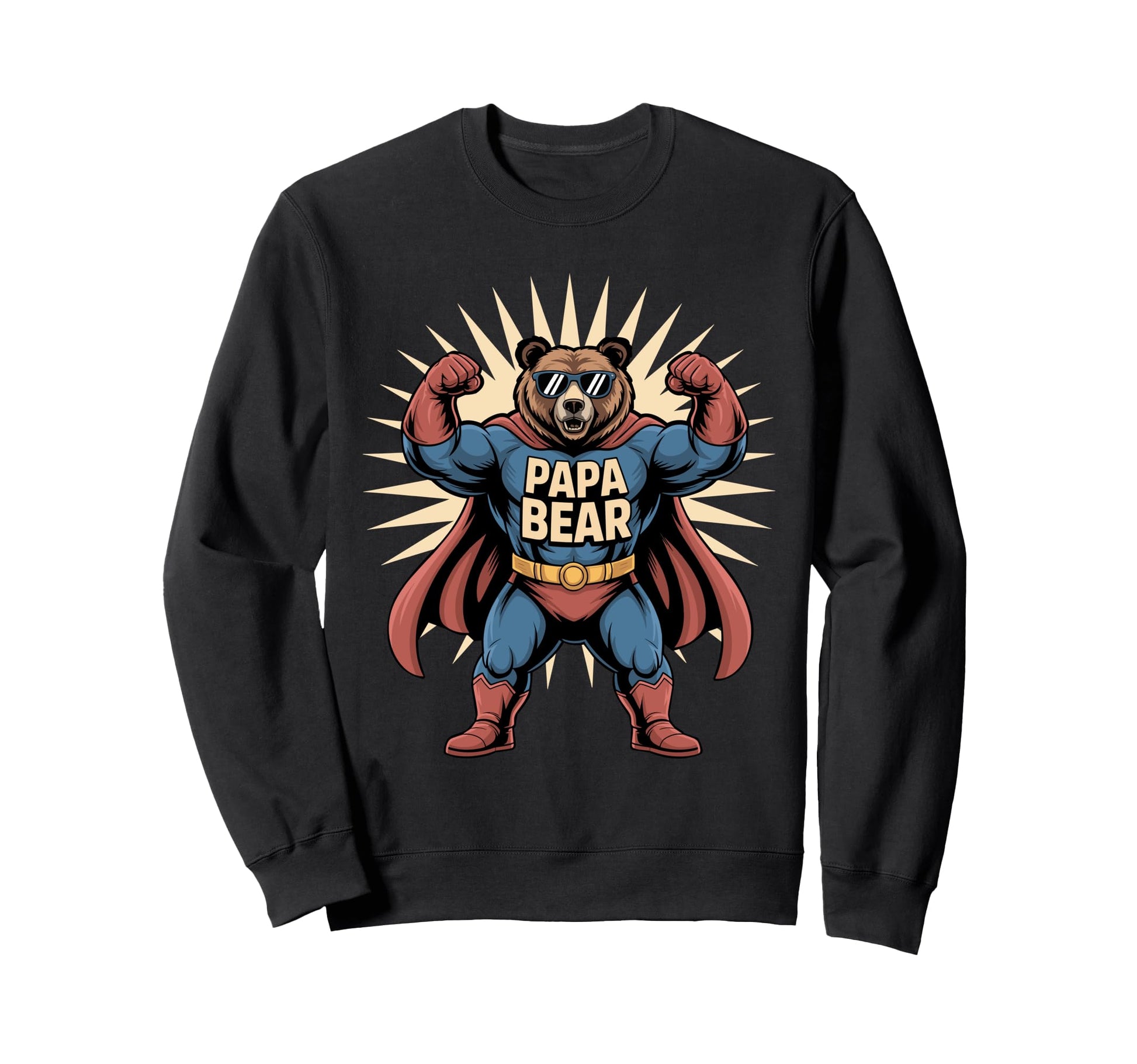 Strong Fathers Day Papa Bear Bear Sweatshirt - Trendy Graphic Men Women - T-Shirt, Sweatshirt, Hoodie