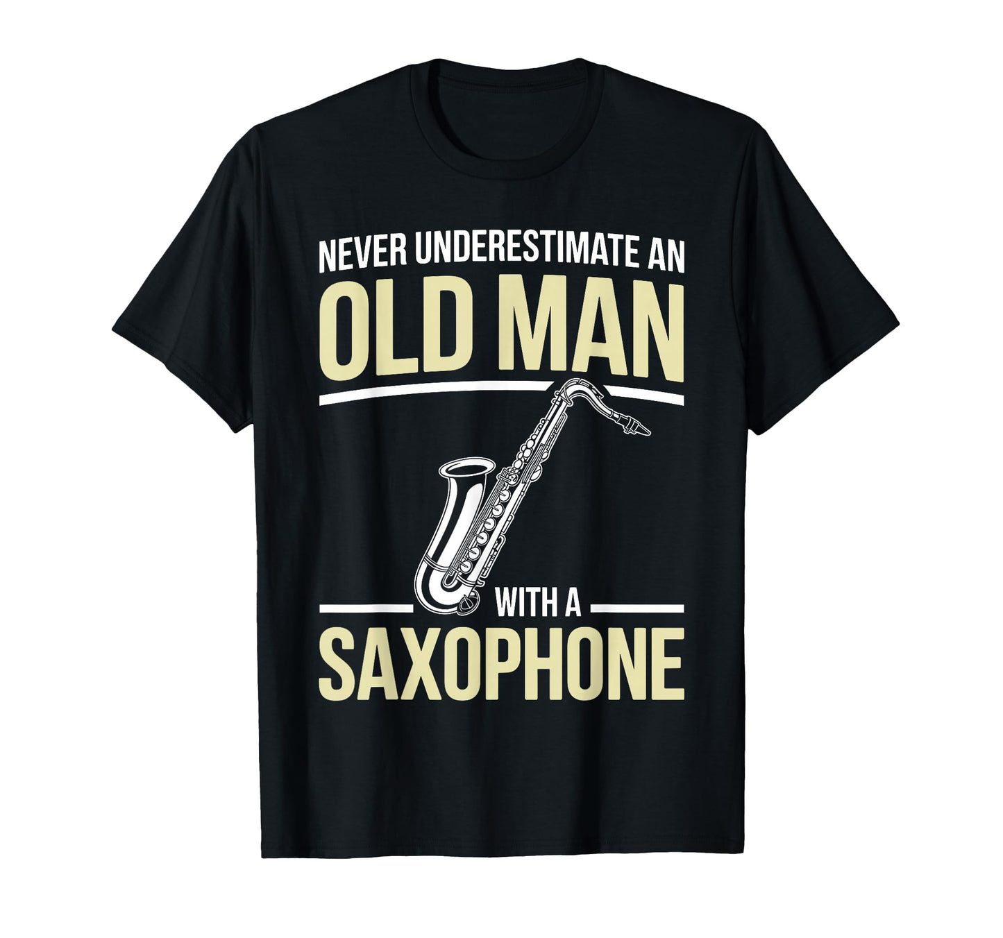 Saxophone Grandpa Jazz Music Saxophone T-Shirt - Novelty Apparel Men Women - T-Shirt, Sweatshirt, Hoodie