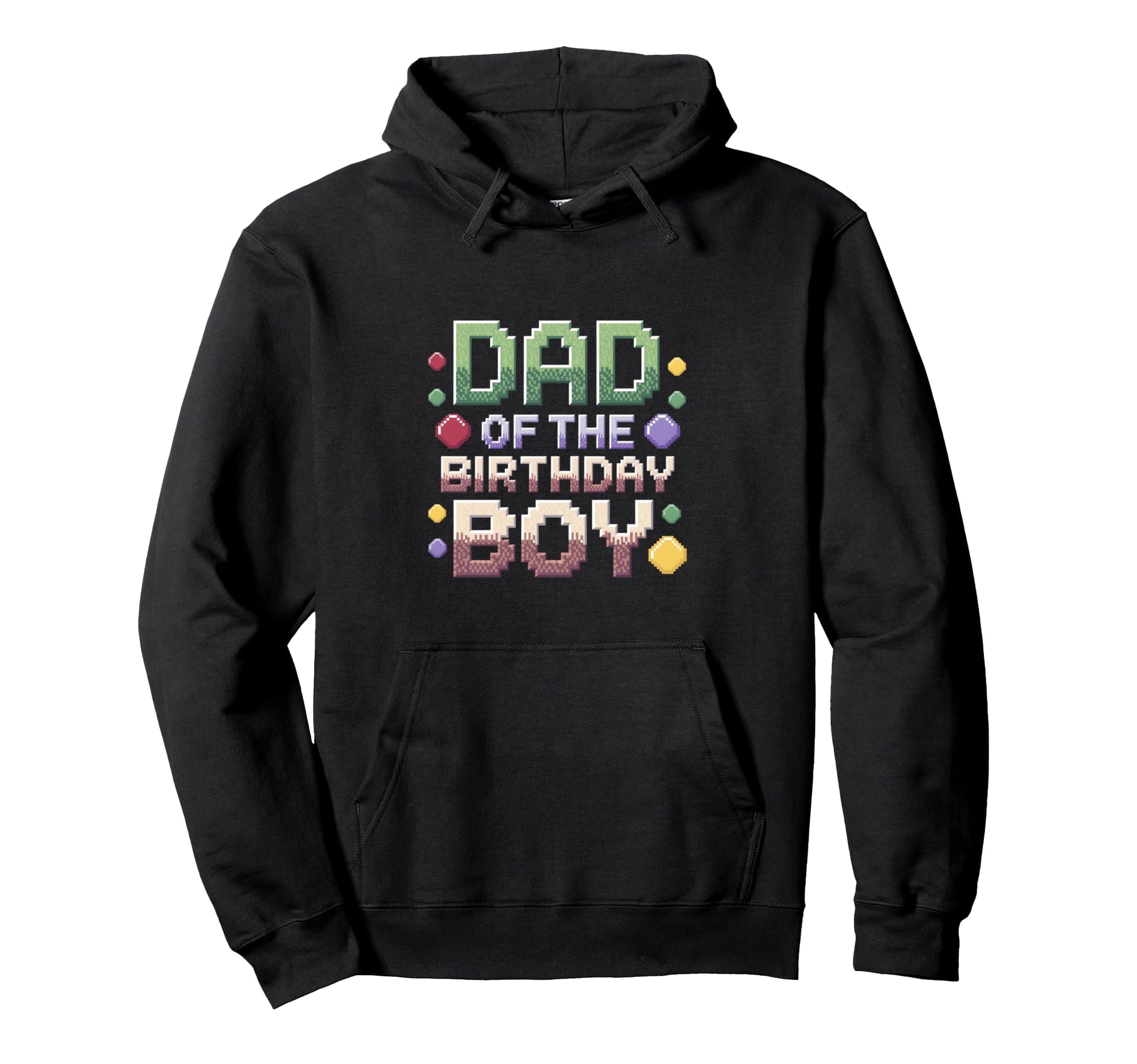 Dad Birthday Pixel Theme Hoodie - Fun Novelty Design for Adults - T-Shirt, Sweatshirt, Hoodie