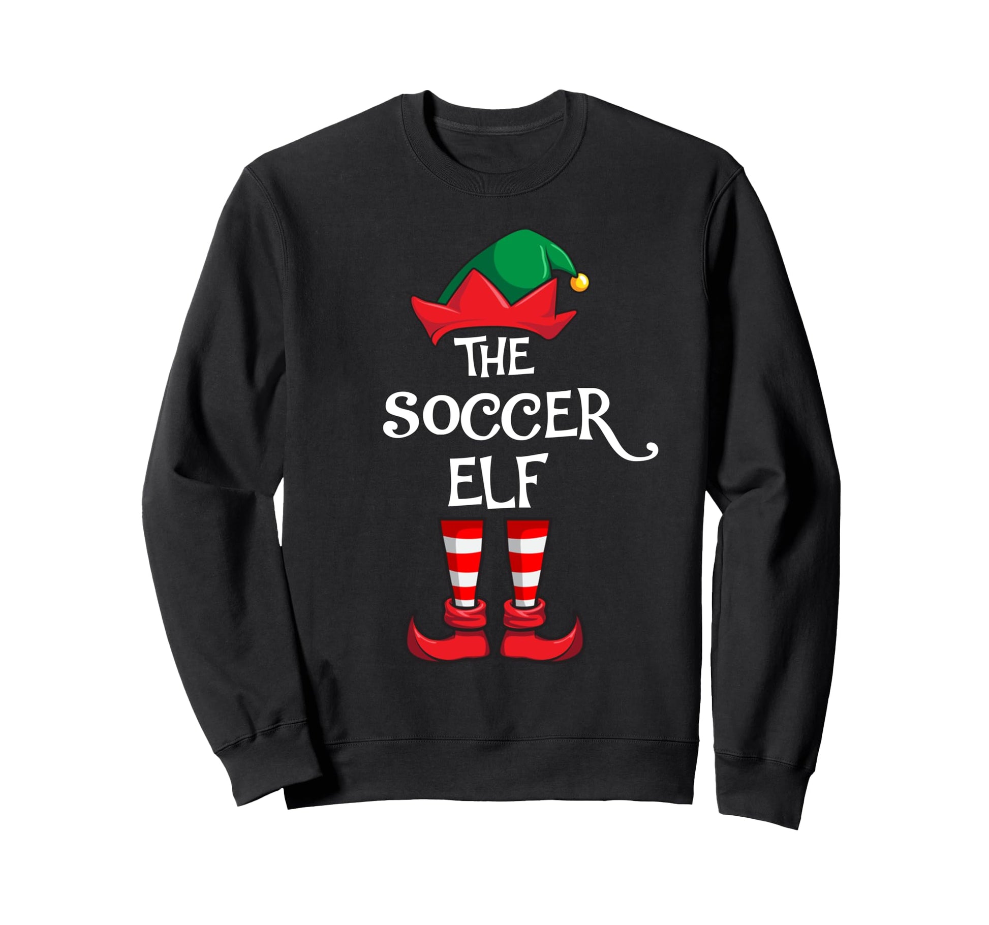 Funny Soccer Elf Matching Family Sweatshirt - Trendy Graphic for Adults - T-Shirt, Sweatshirt, Hoodie