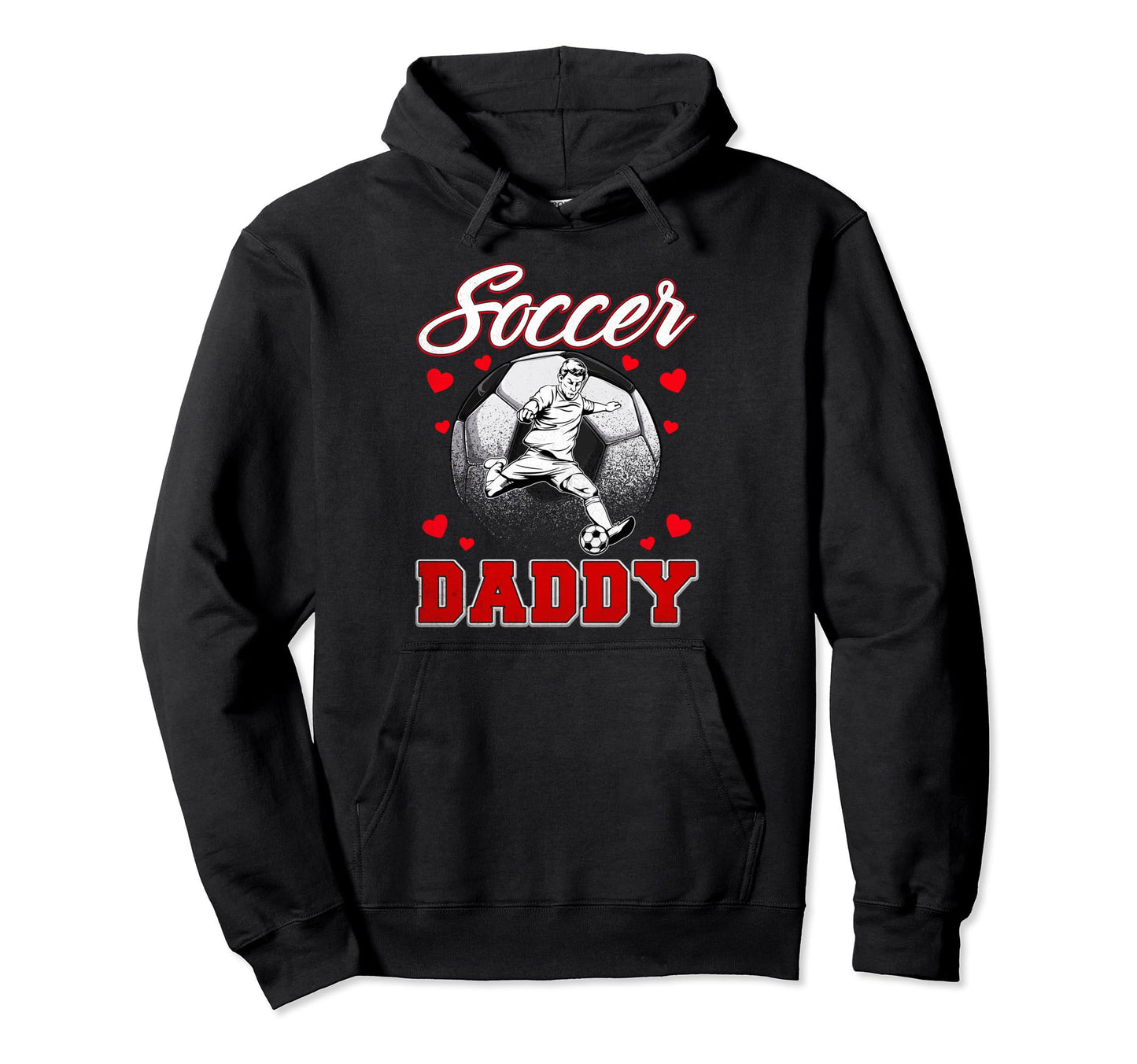 Soccer Daddy Family Matching Team Hoodie - Minimalist Print for Adults - T-Shirt, Sweatshirt, Hoodie