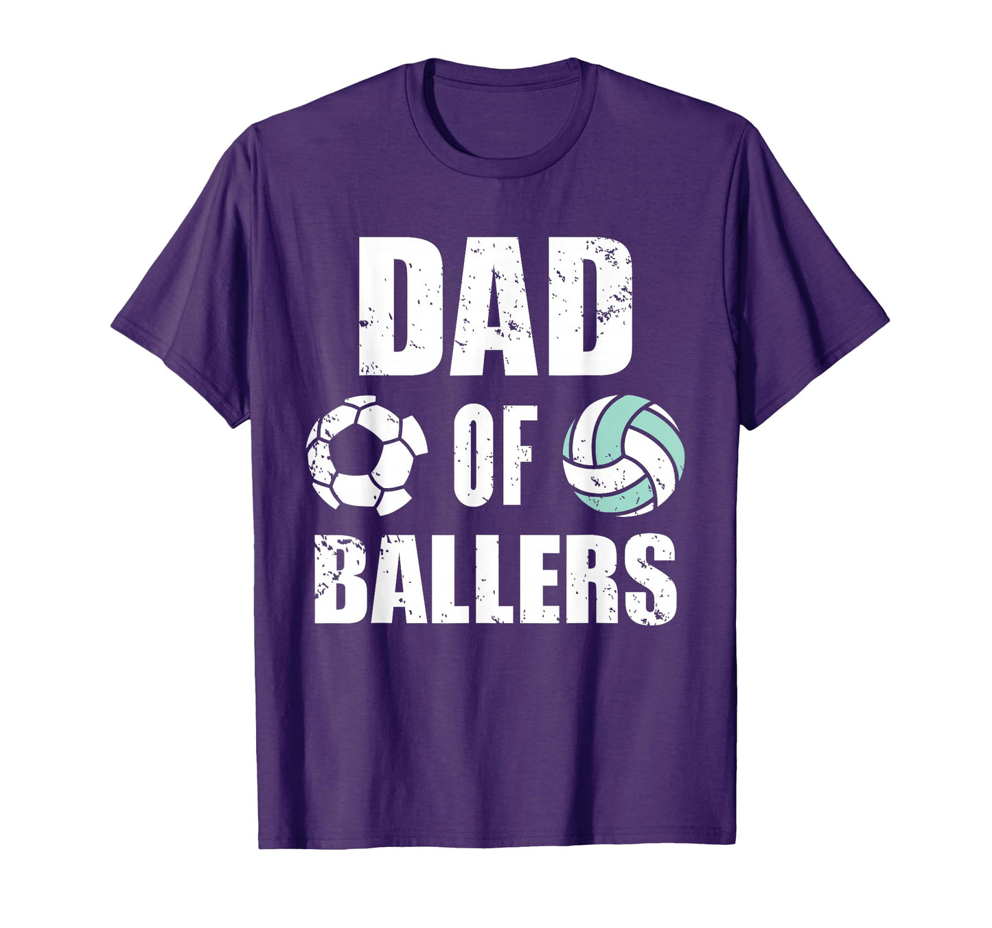 Dad Ballers Funny Soccer Volleyball Dad T-Shirt - Aesthetic Graphic Unisex - T-Shirt, Sweatshirt, Hoodie