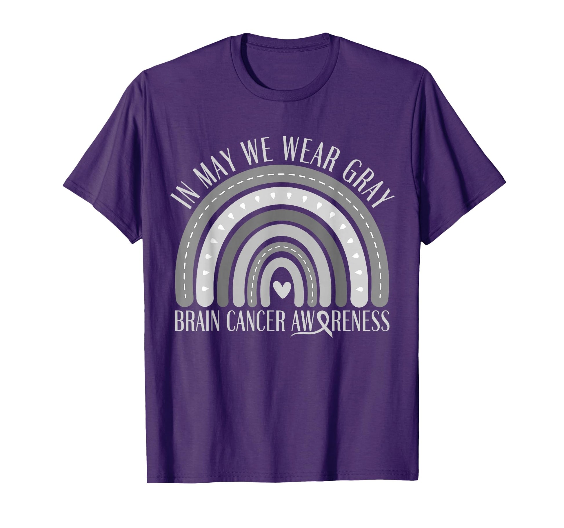 May We Wear Gray Brain Cancer Awareness T-Shirt - Trendy Graphic Unisex - T-Shirt, Sweatshirt, Hoodie