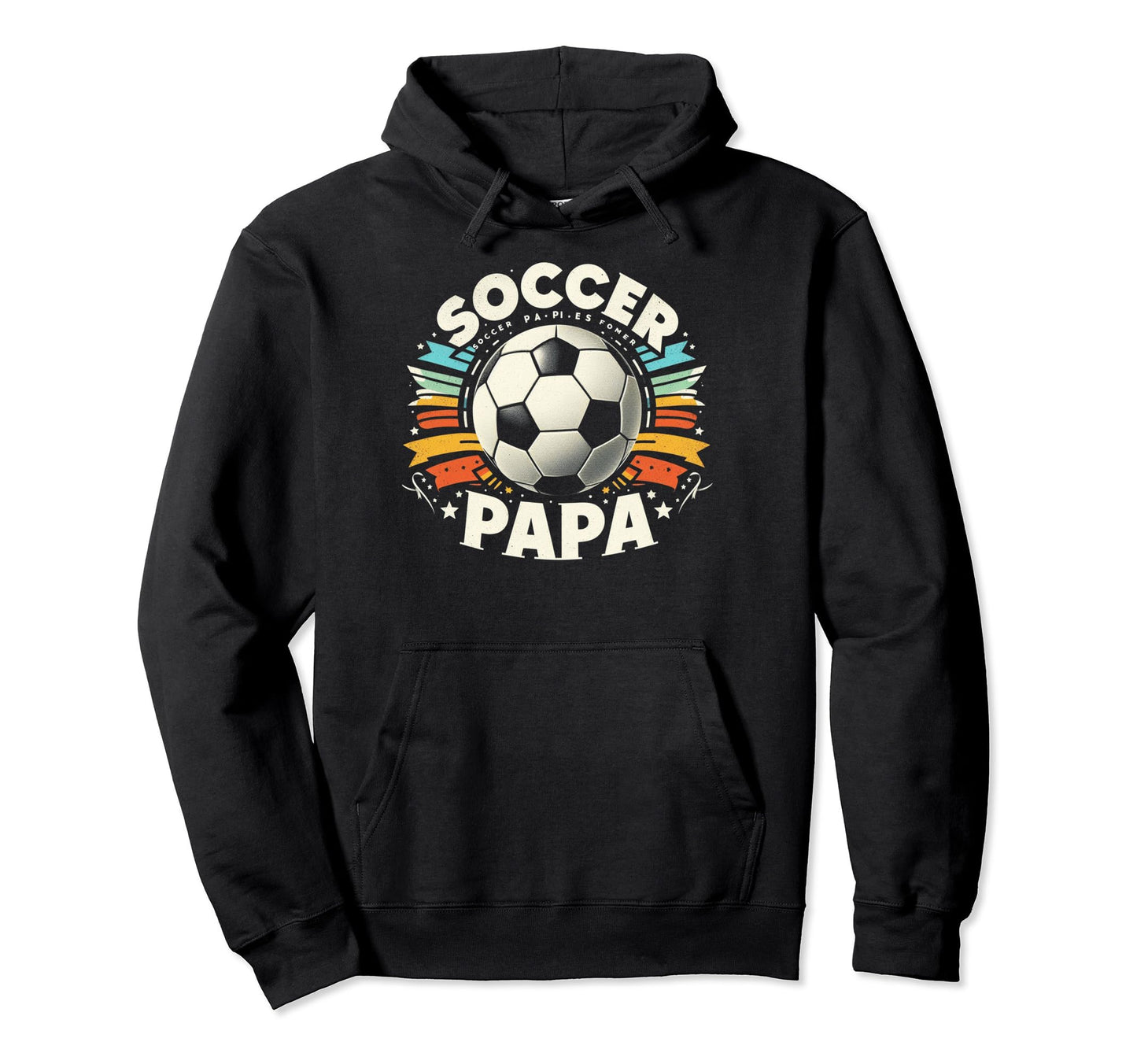 Soccer Papa Family Matching Dad Fathers Day Hoodie - Graphic Print Unisex - T-Shirt, Sweatshirt, Hoodie