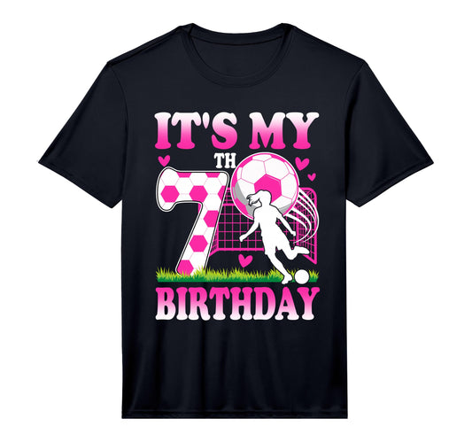7 Year Old Birthday Soccer Themed T-Shirt - Streetwear Style for Adults - T-Shirt, Sweatshirt, Hoodie