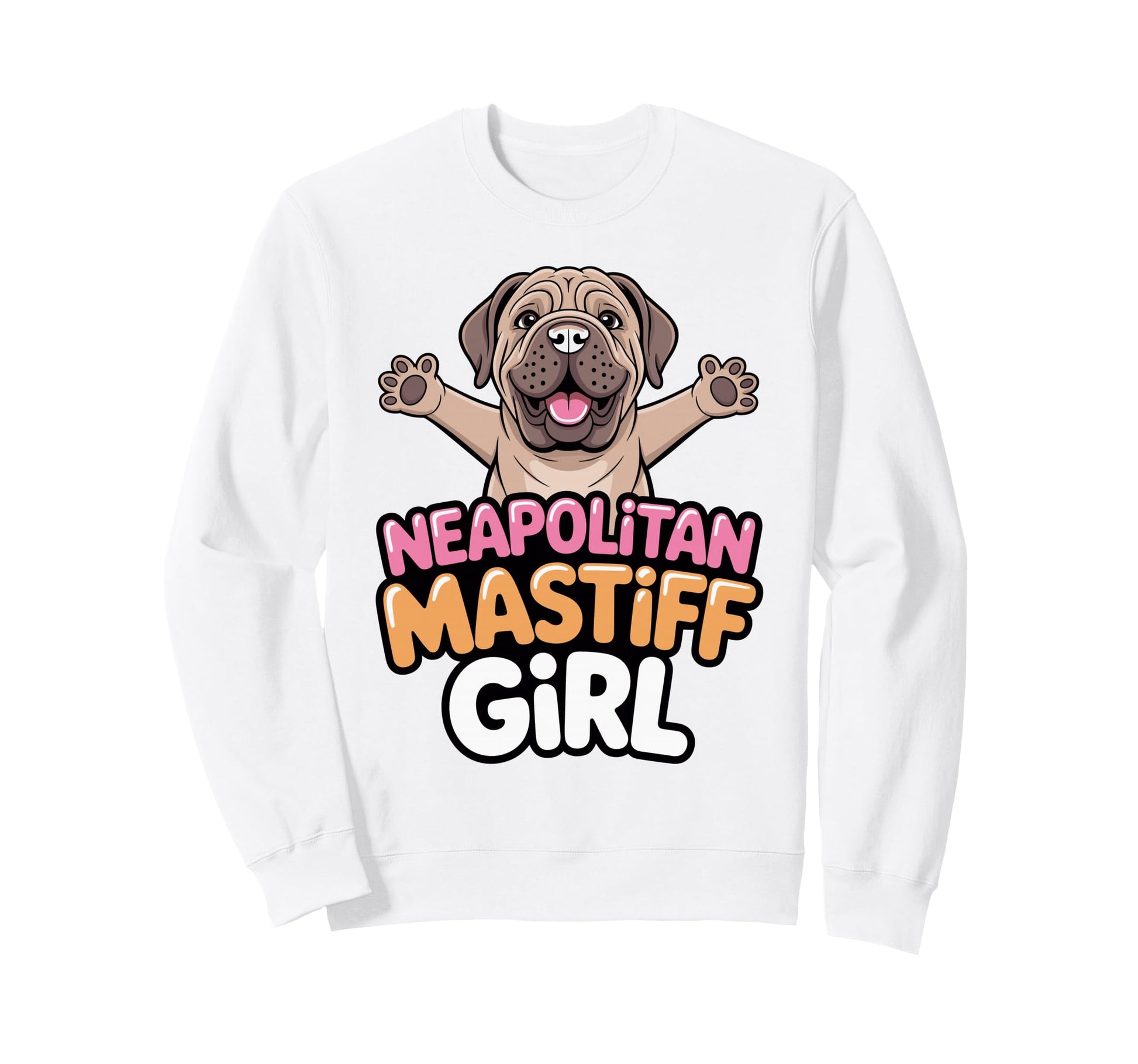 Womens Neapolitan Mastiff Cartoon Pet Sweatshirt - Minimalist Print Unisex - T-Shirt, Sweatshirt, Hoodie