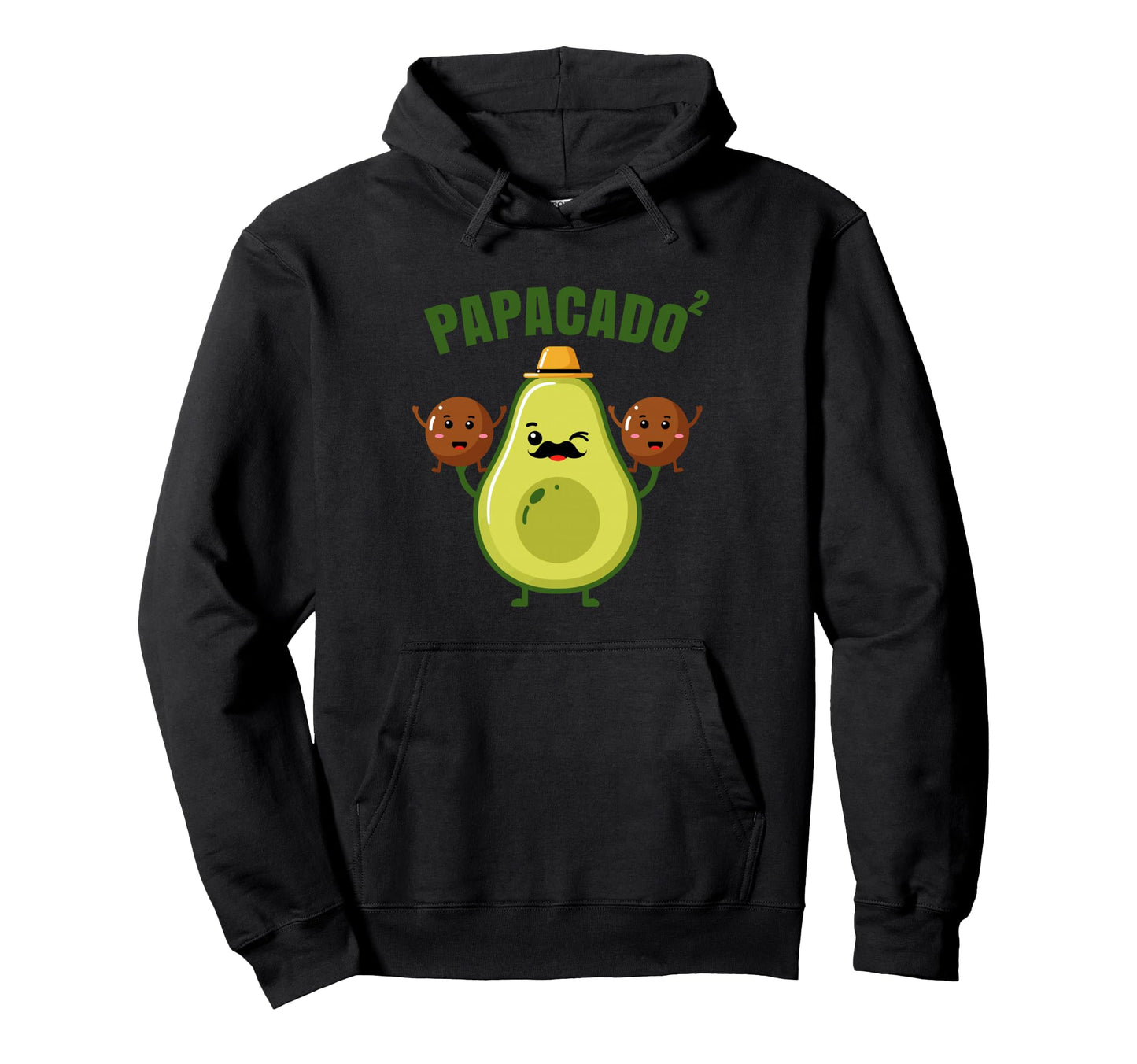 Papacado Fathers Day Daddy Two Dad Hoodie - Graphic Print for Adults - T-Shirt, Sweatshirt, Hoodie